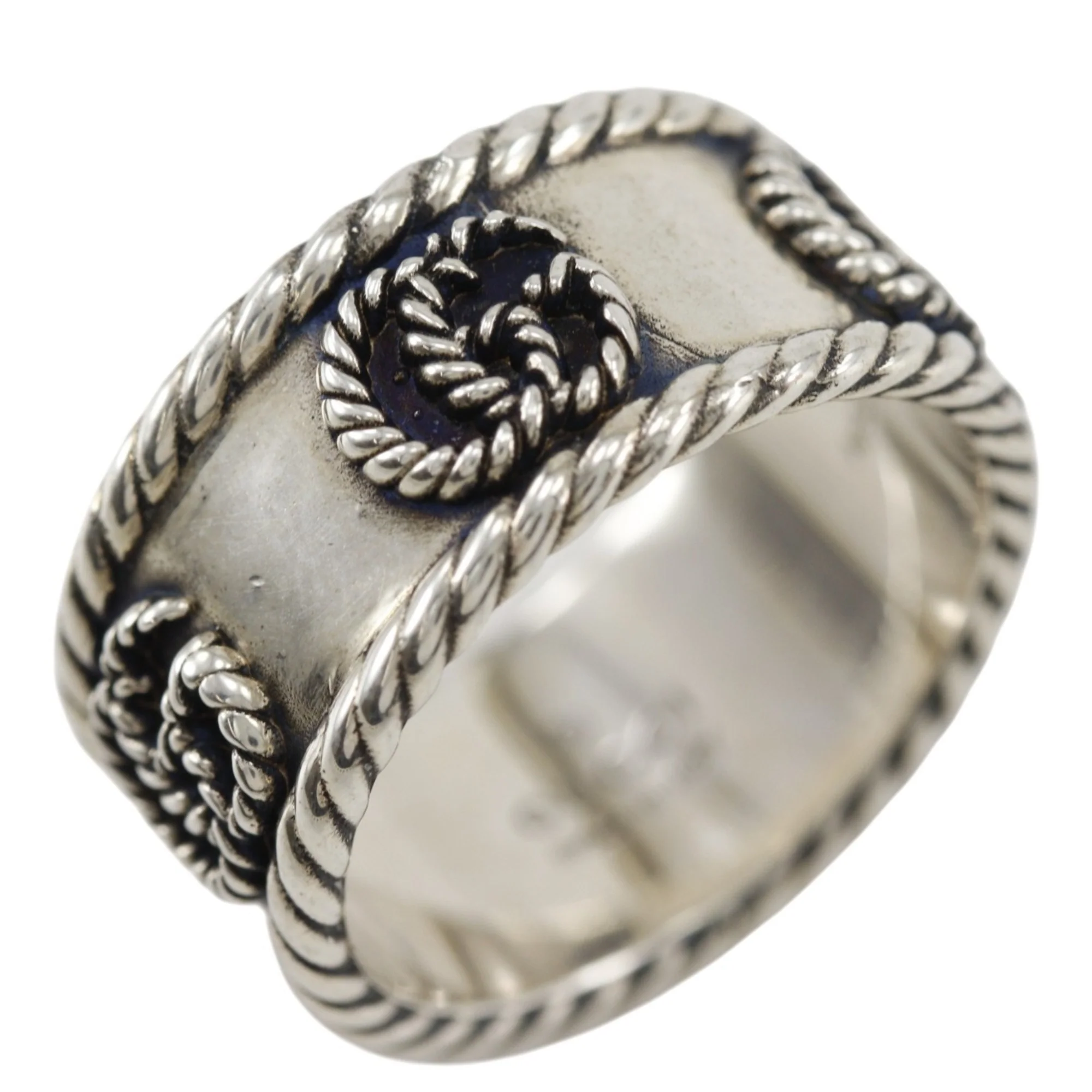 Double G Wide Ring Sterling Silver