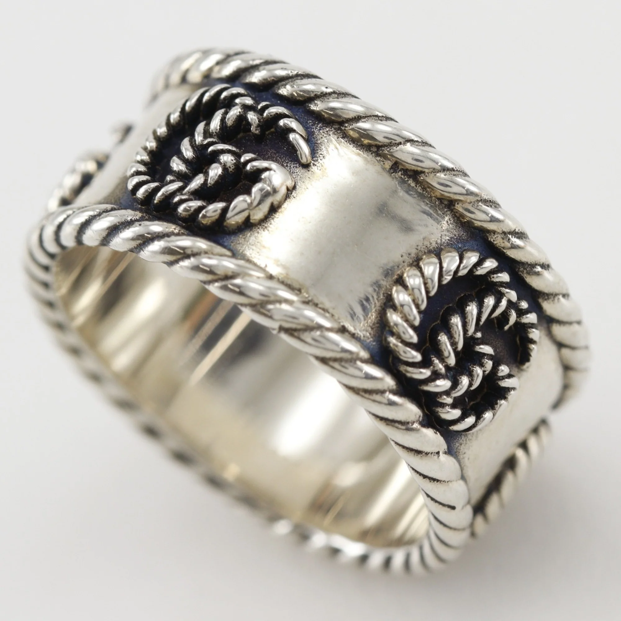 Double G Wide Ring Sterling Silver - Image 3