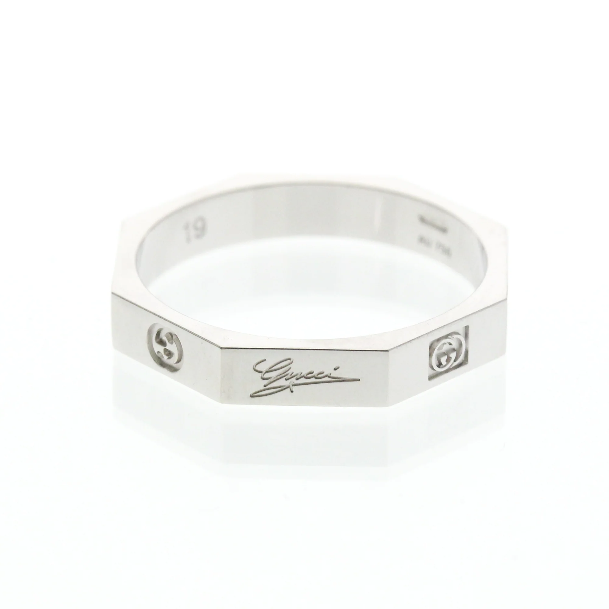 Octagonal Ring 18K White Gold - Image 2