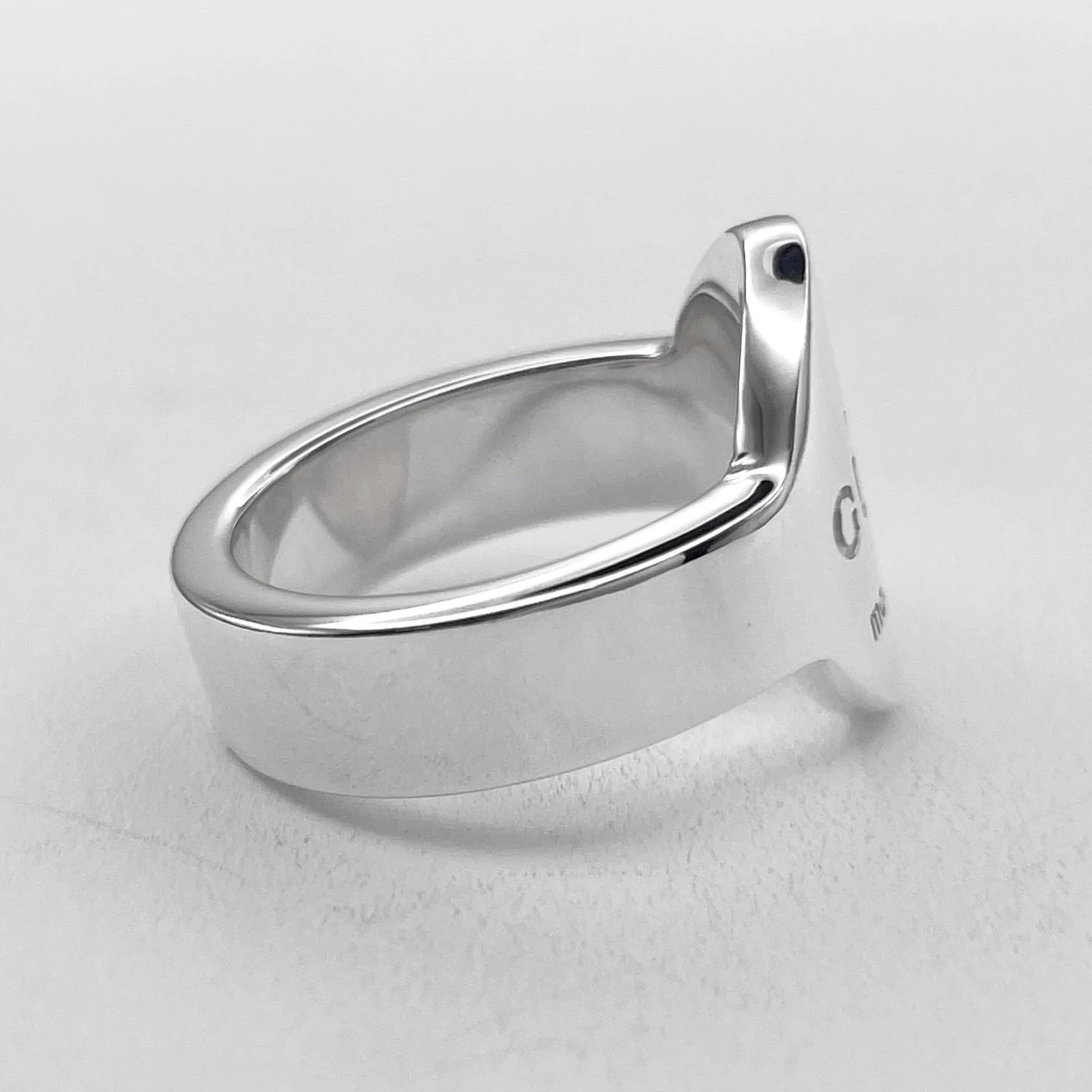 Oval Band Ring Sterling Silver - Image 3