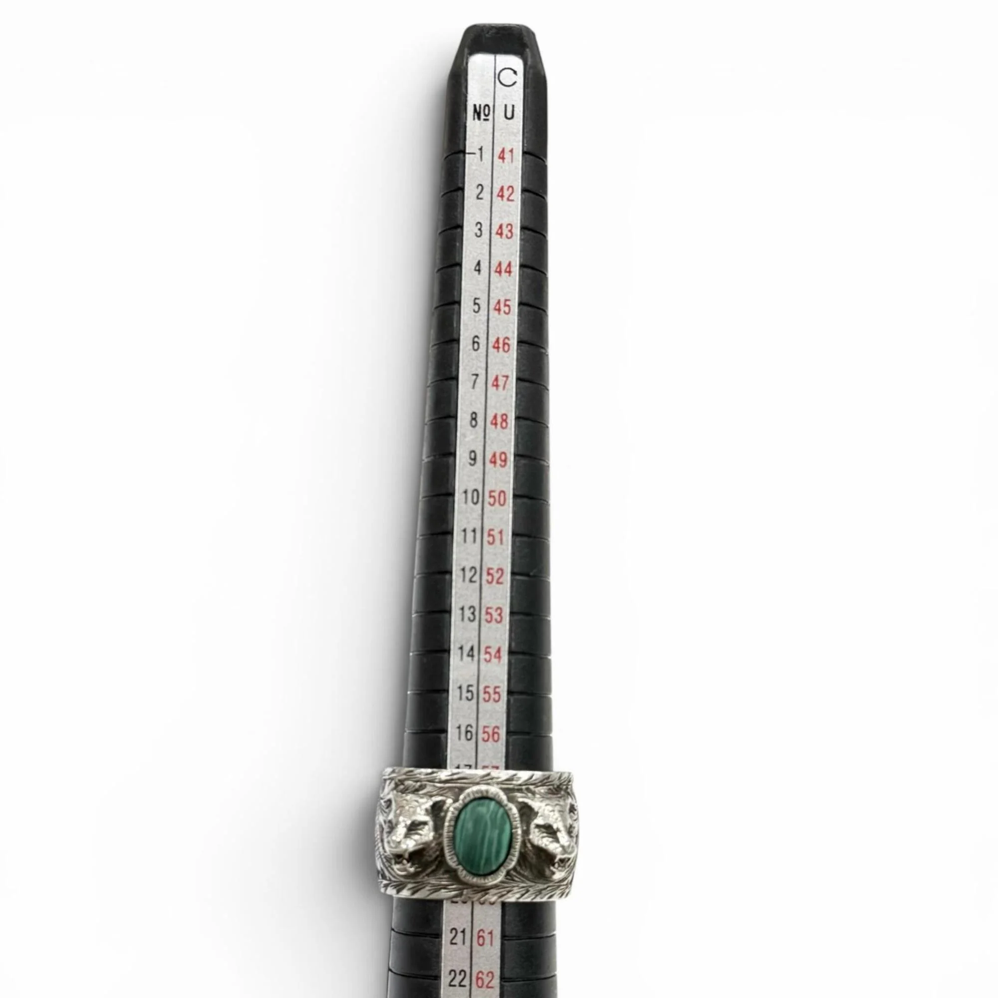 Ring Sterling Silver and Malachite - Image 9