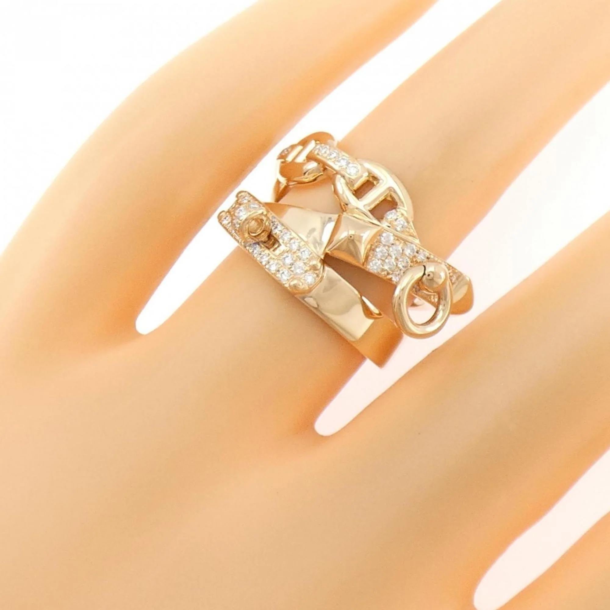 Alchimi One Band Ring 18K Rose Gold with Diamond - Image 5