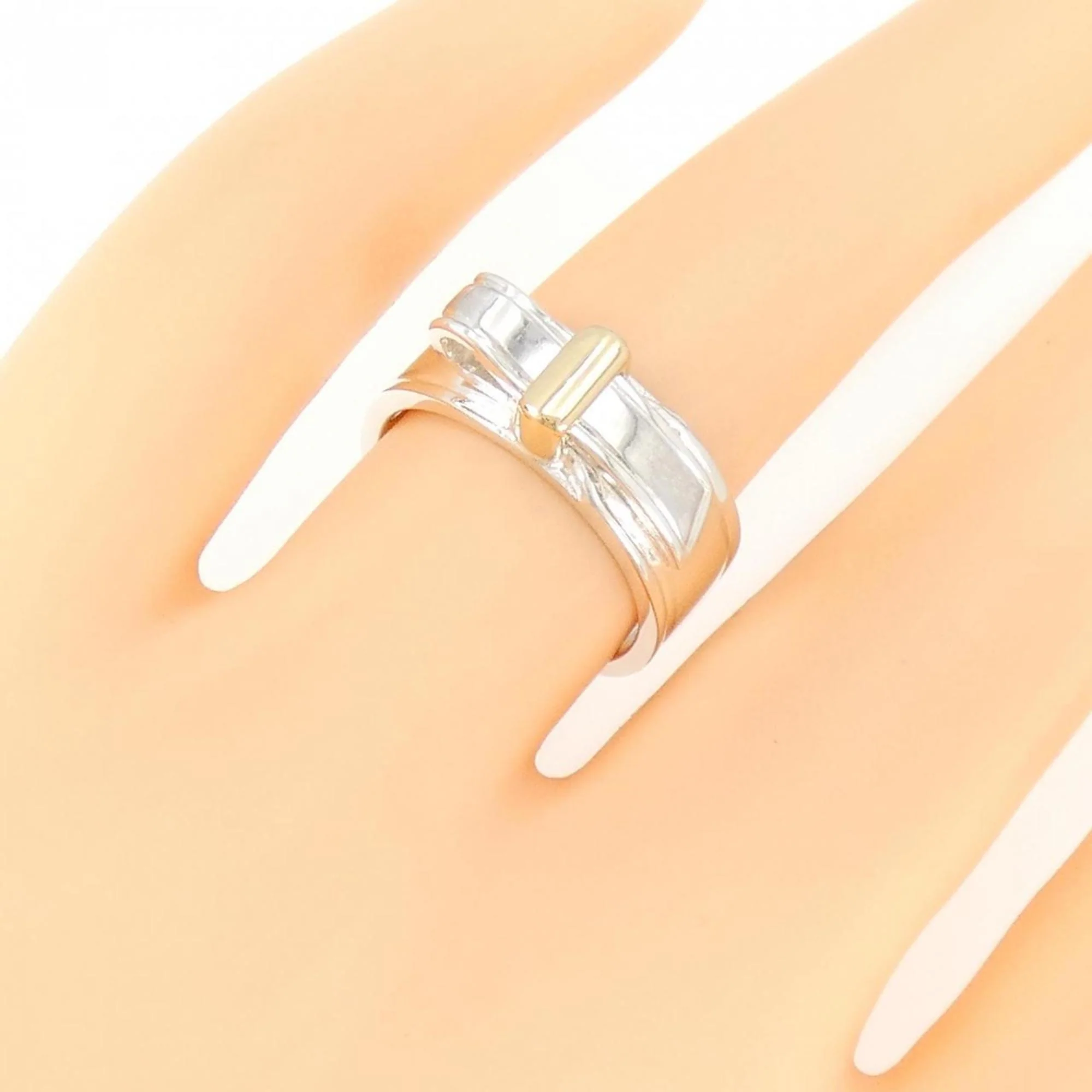 Band Ring Sterling Silver and 18K Yellow Gold - Image 5