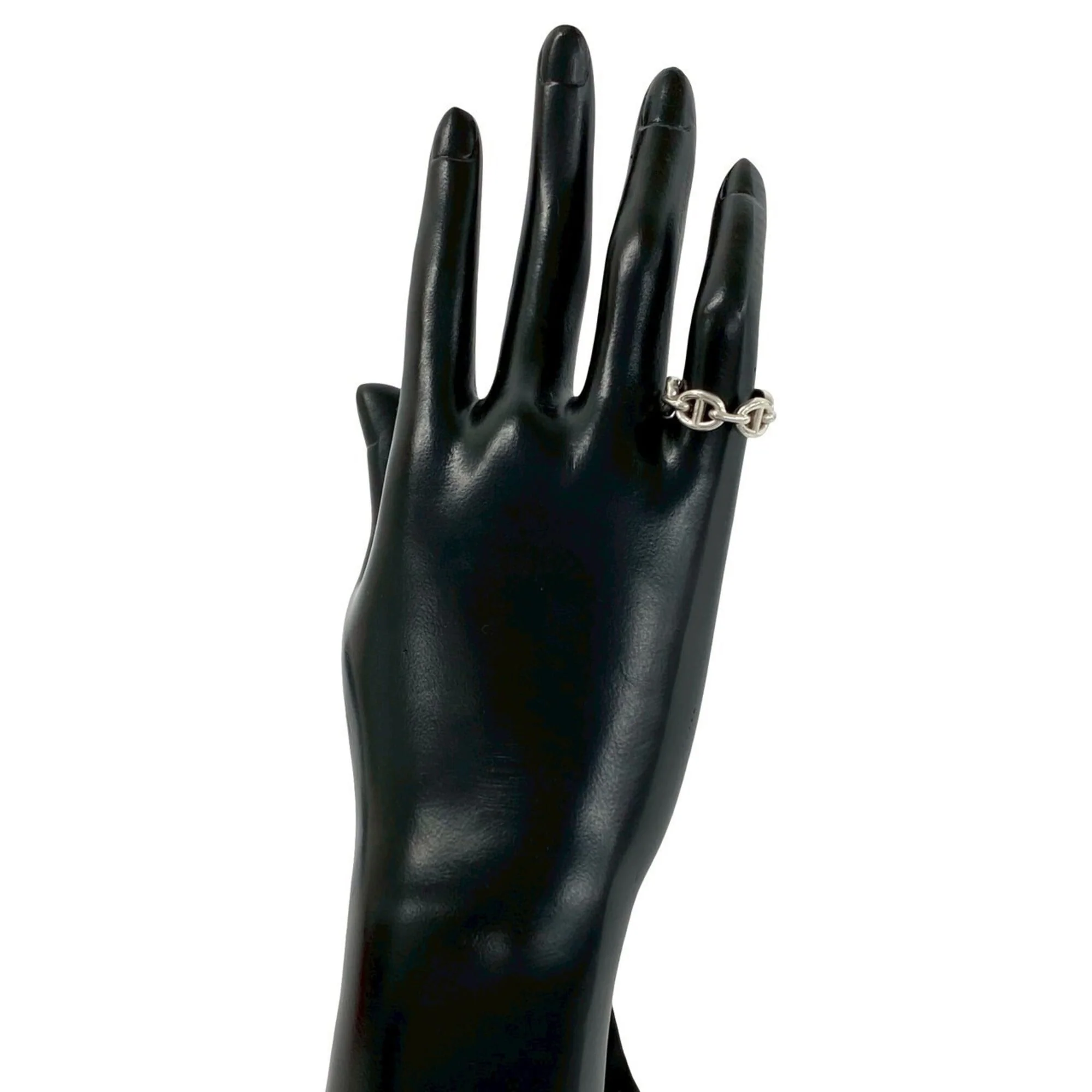 Chaine d'Ancre Enchainée Band Ring Sterling Silver Mini - Image 2