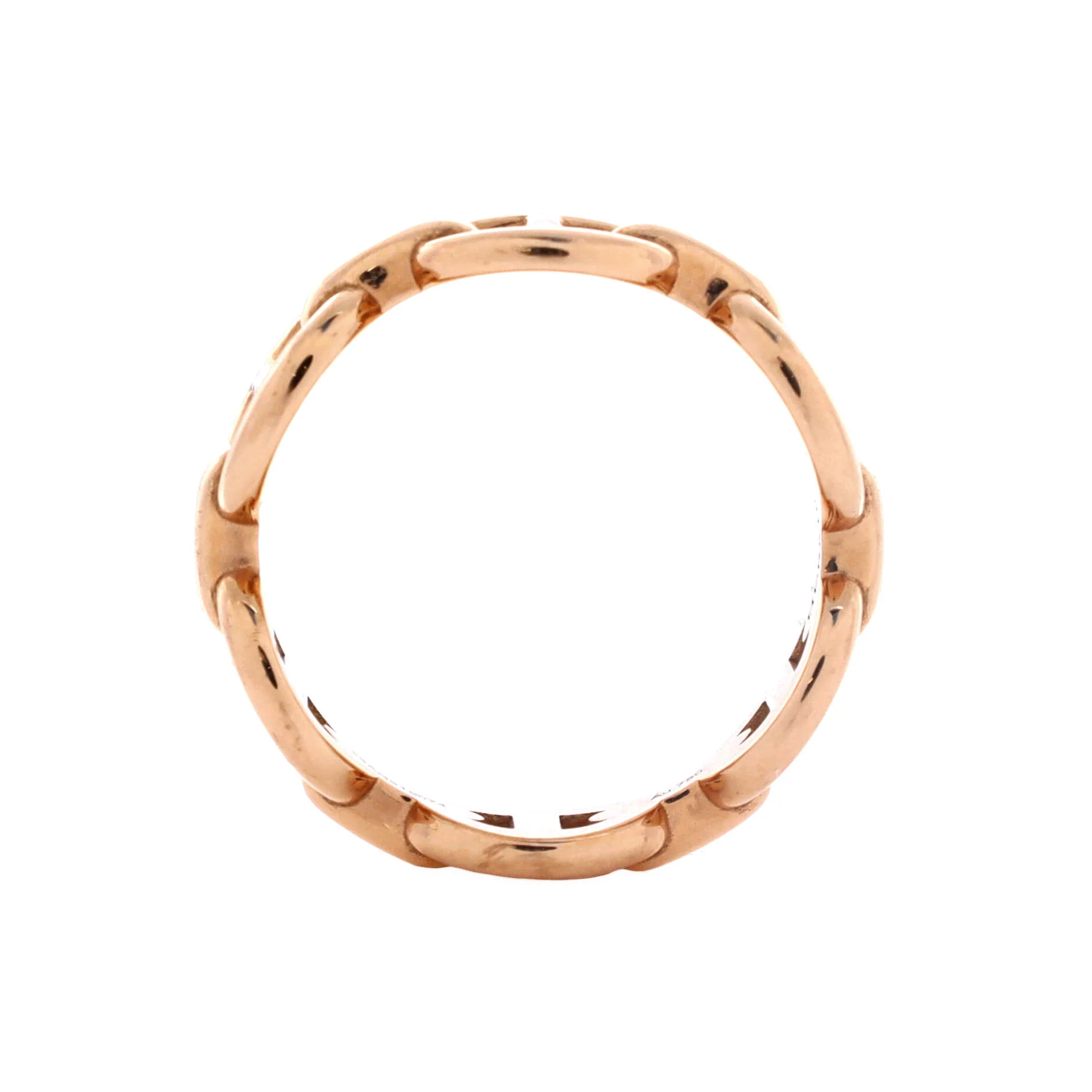 Chaine d'Ancre Enchainee Ring 18K Rose Gold Small - Image 3