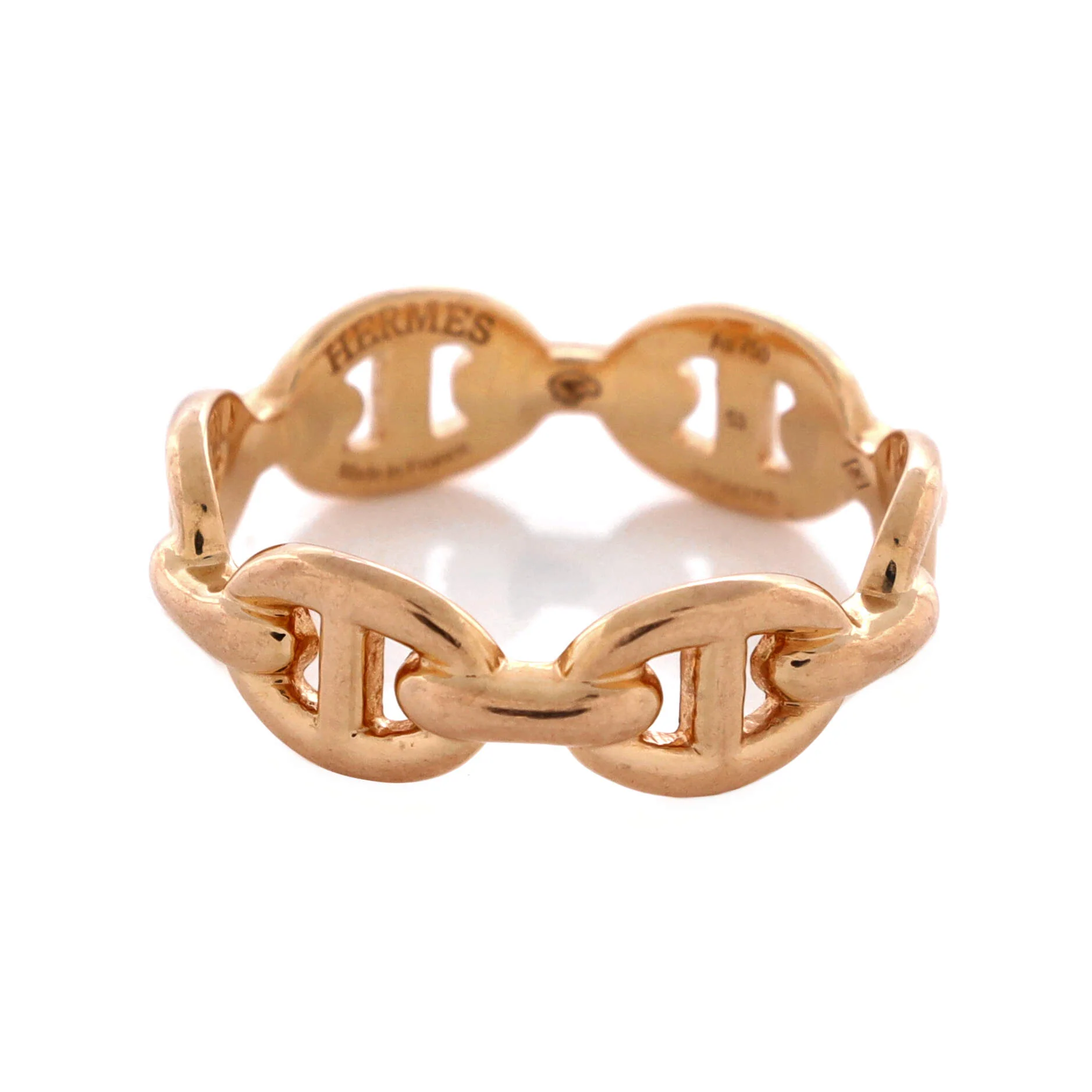 Chaine d'Ancre Enchainee Ring 18K Rose Gold Small - Image 2