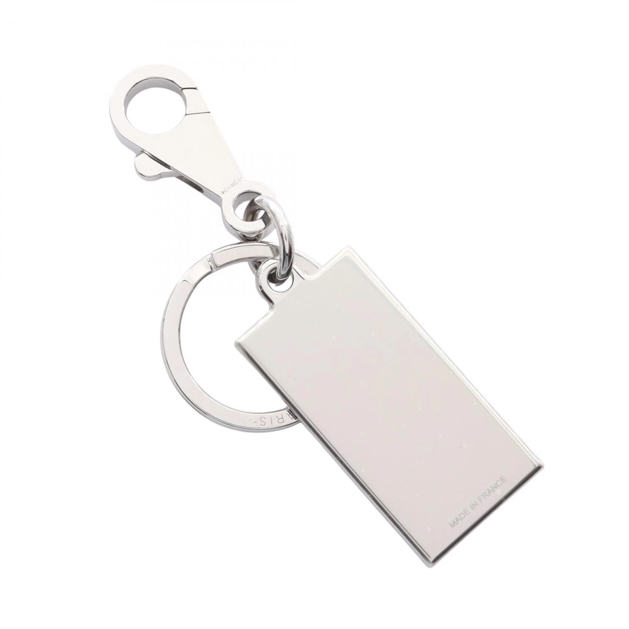 Illusion Keyring Charm Metal Black and Silver Ring - Image 2
