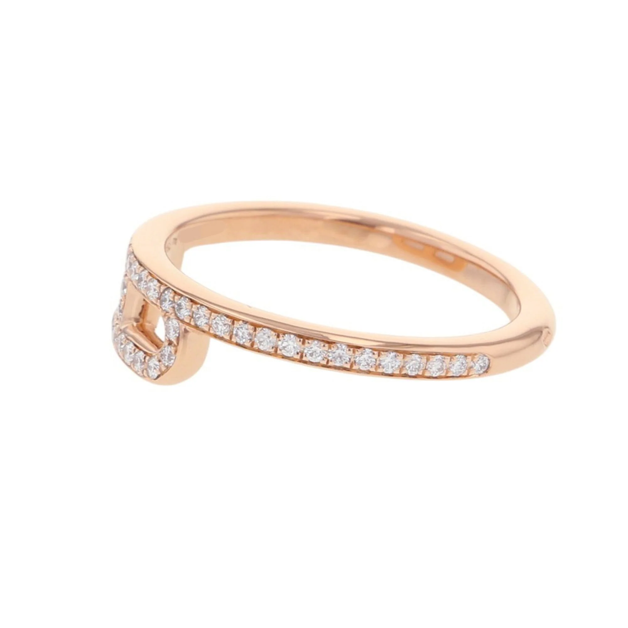 Link Ring 18K Rose Gold with Diamond - Image 2