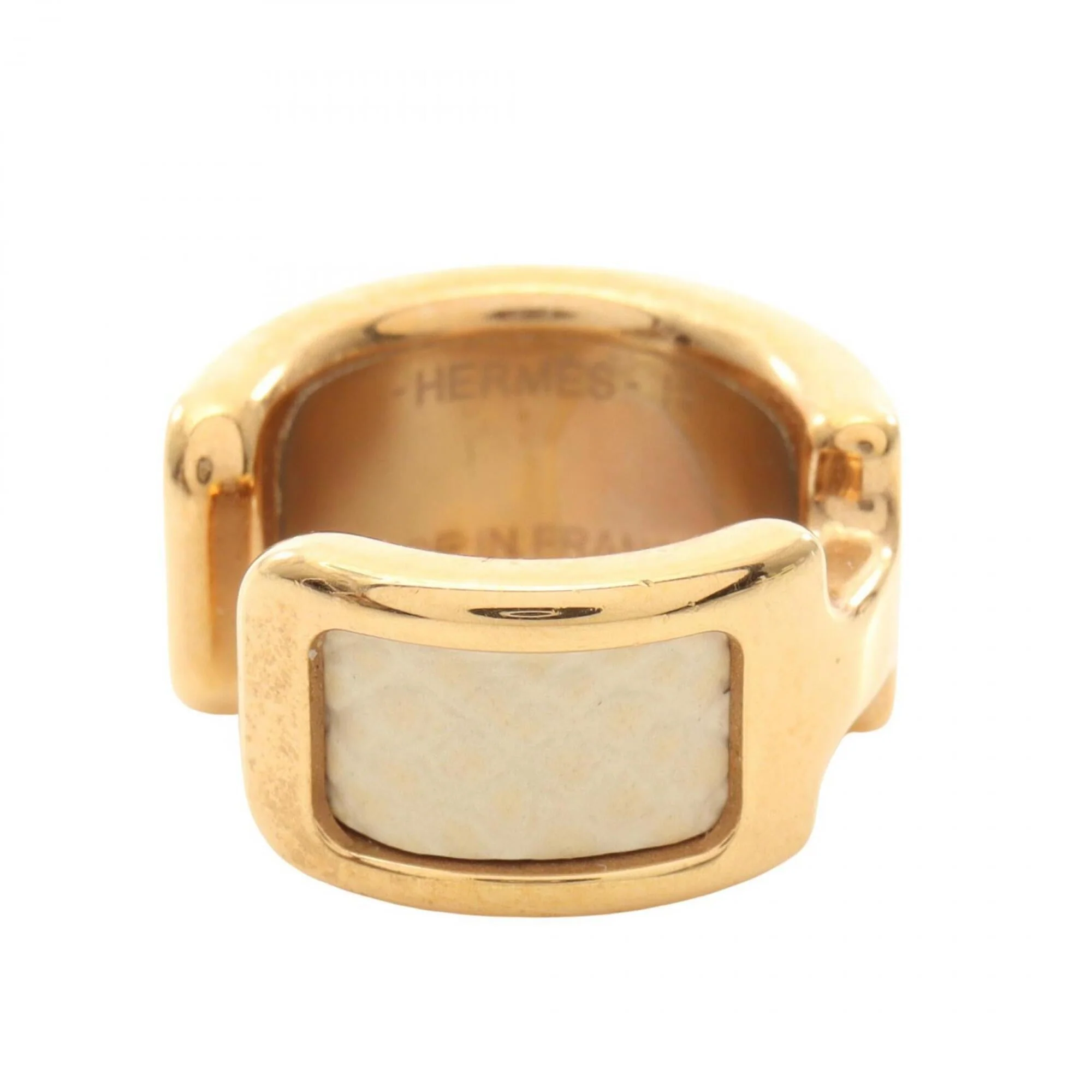 Olympe Ring Epsom Leather and Gold Plated Mini