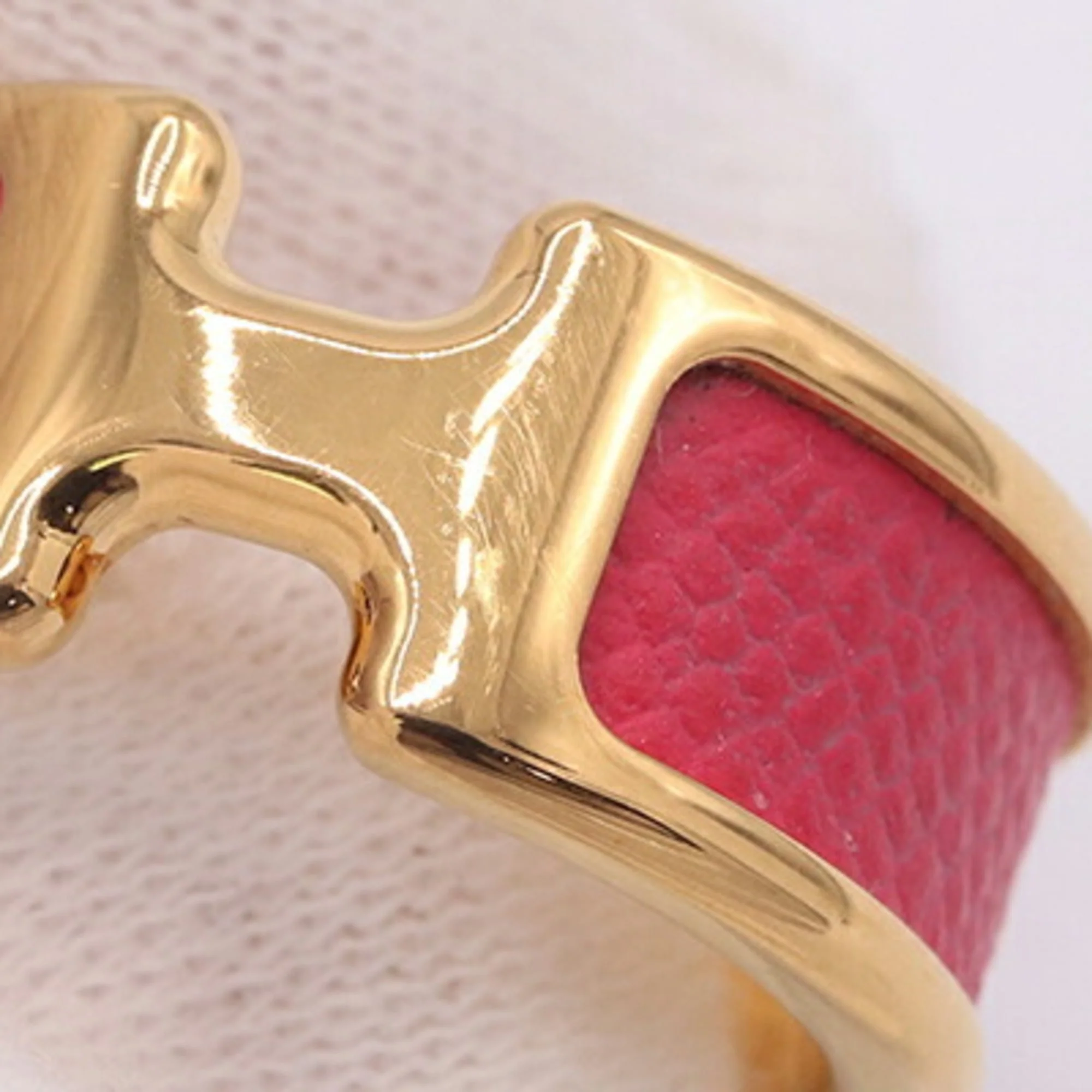 Olympe Ring Metal Gold and Pink Mini - Image 5