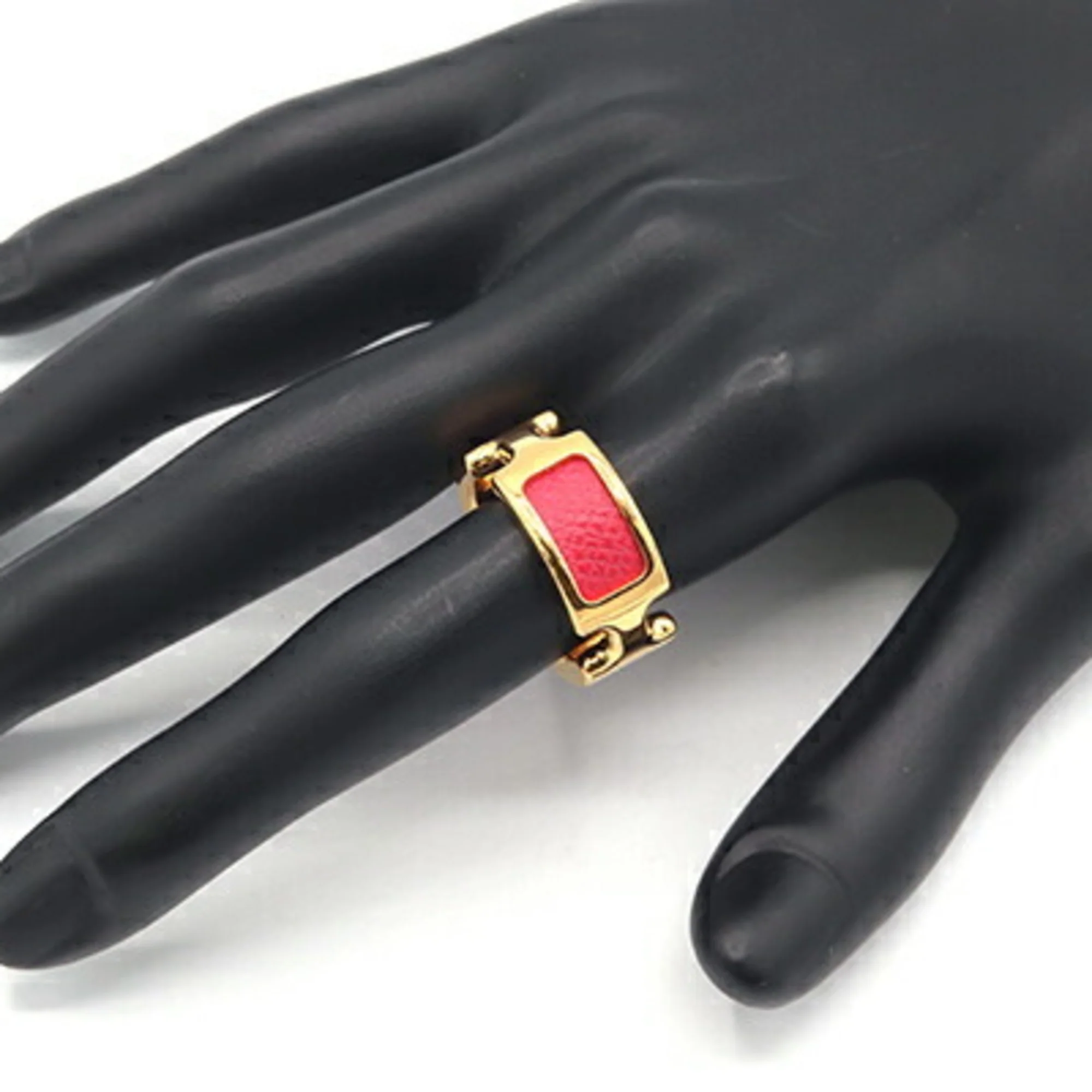 Olympe Ring Metal Gold and Pink Mini - Image 7