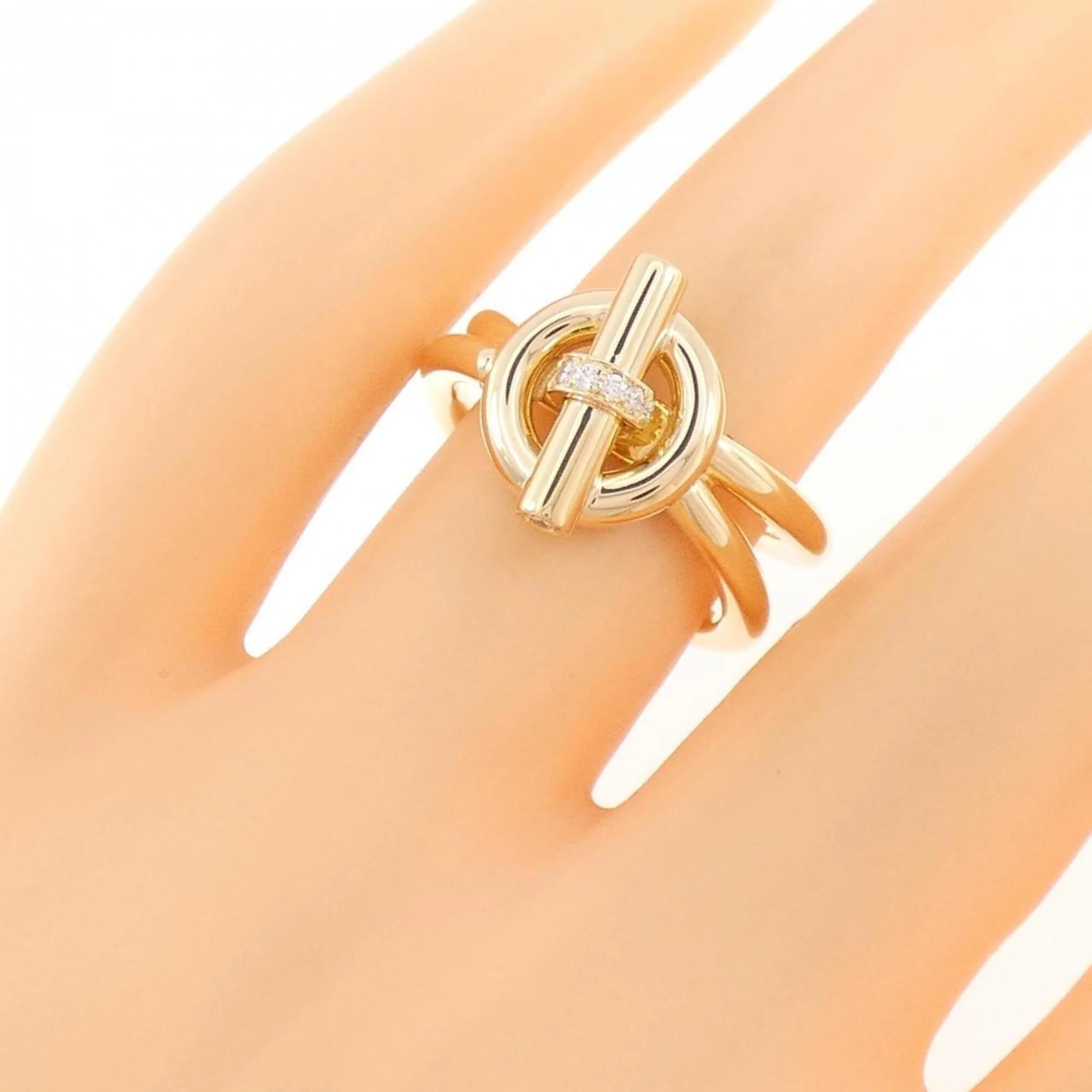 Ring 18K Yellow Gold with Diamond - Image 5