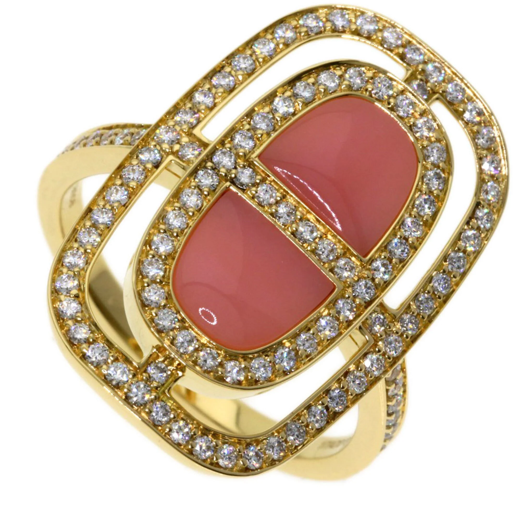Ring 18K Yellow Gold With Diamond and Opal