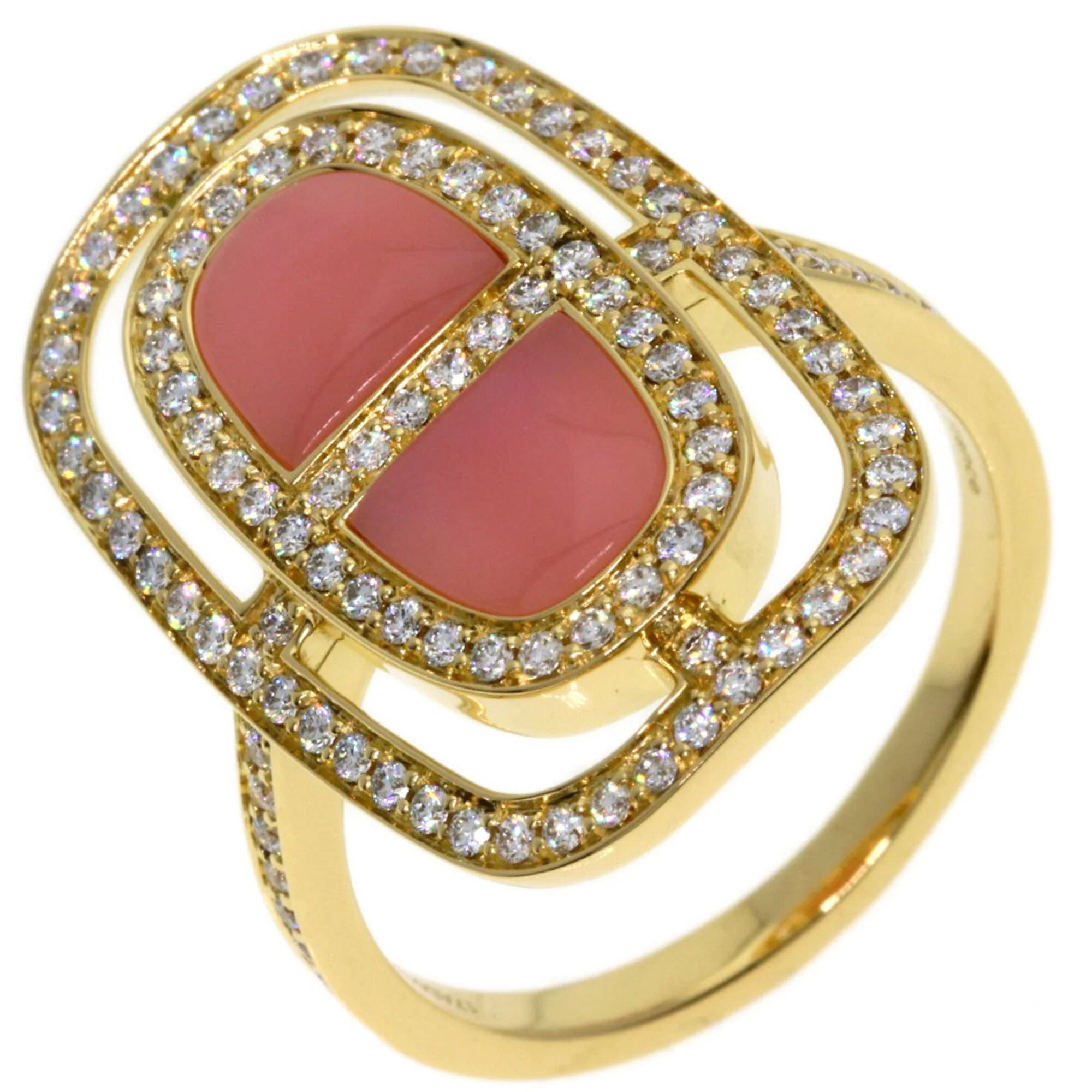 Ring 18K Yellow Gold With Diamond and Opal - Image 2