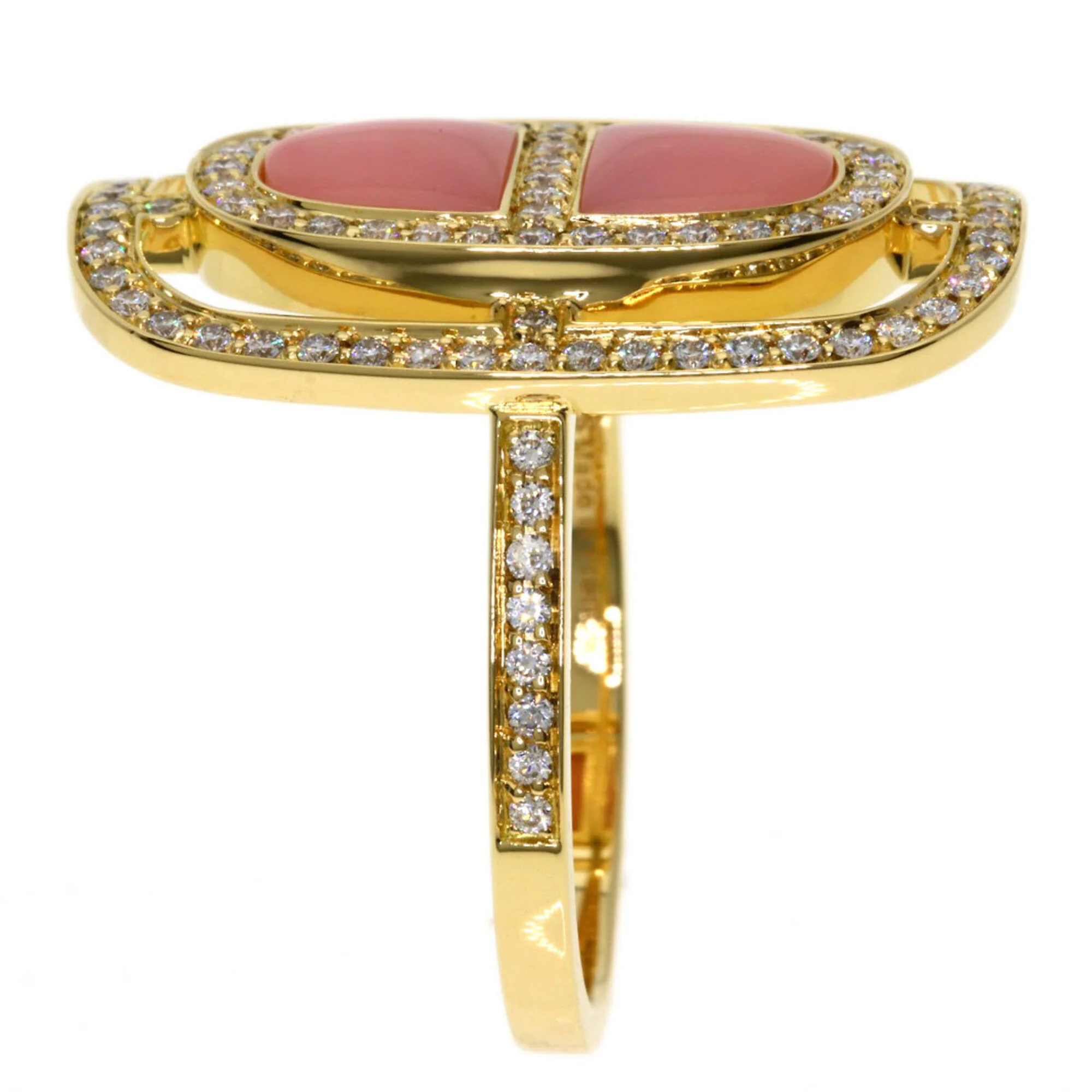 Ring 18K Yellow Gold With Diamond and Opal - Image 3