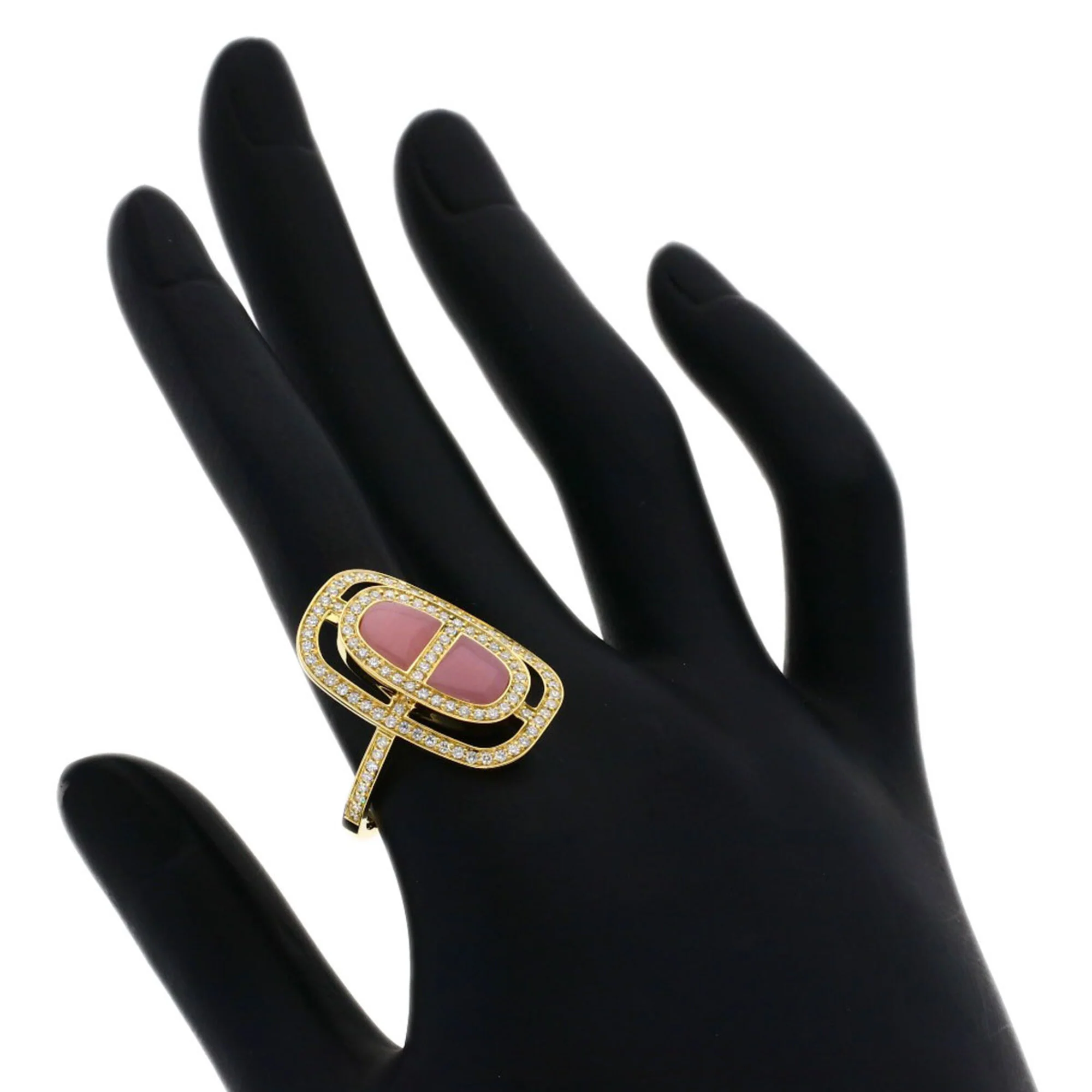 Ring 18K Yellow Gold With Diamond and Opal - Image 7