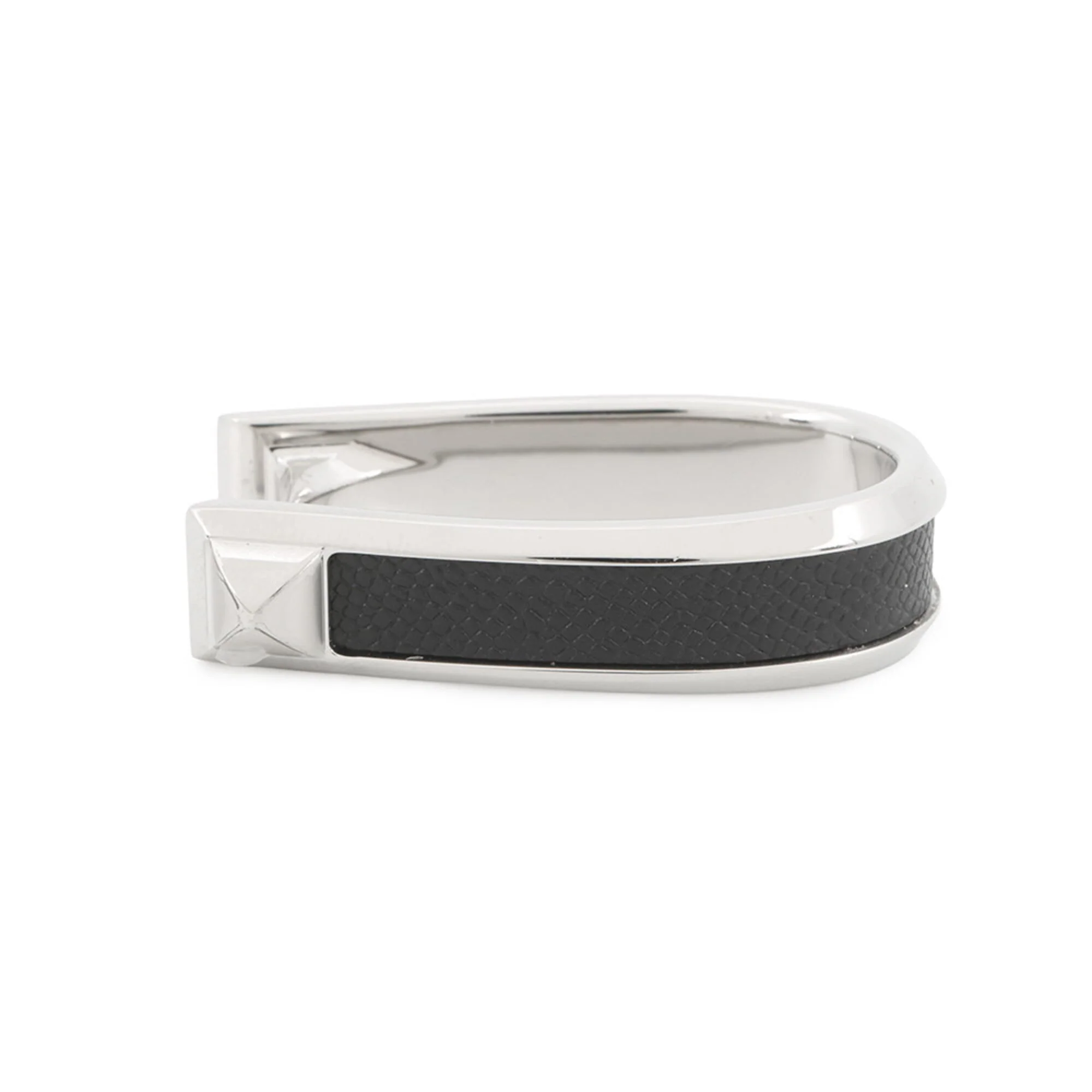 Ring Epsom Leather and Metal Black - Image 3