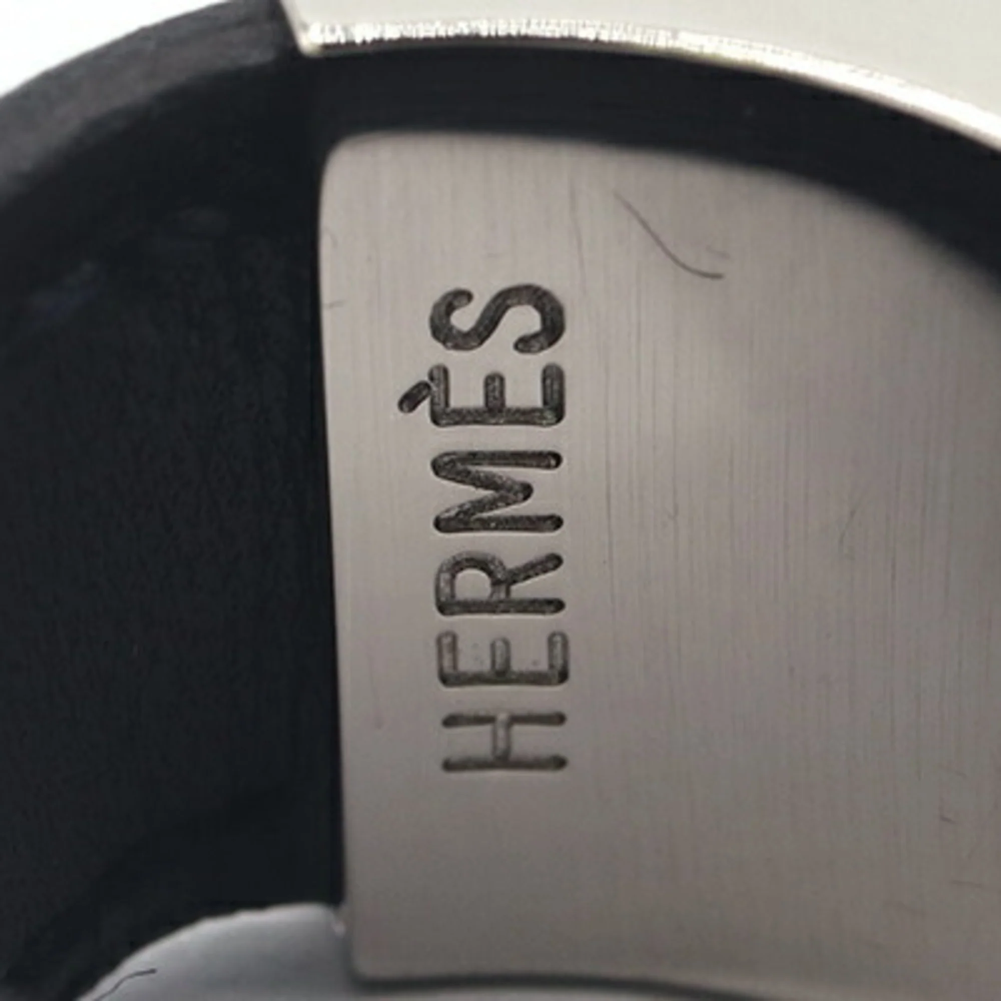 Ring Leather and Metal Black Silver - Image 3