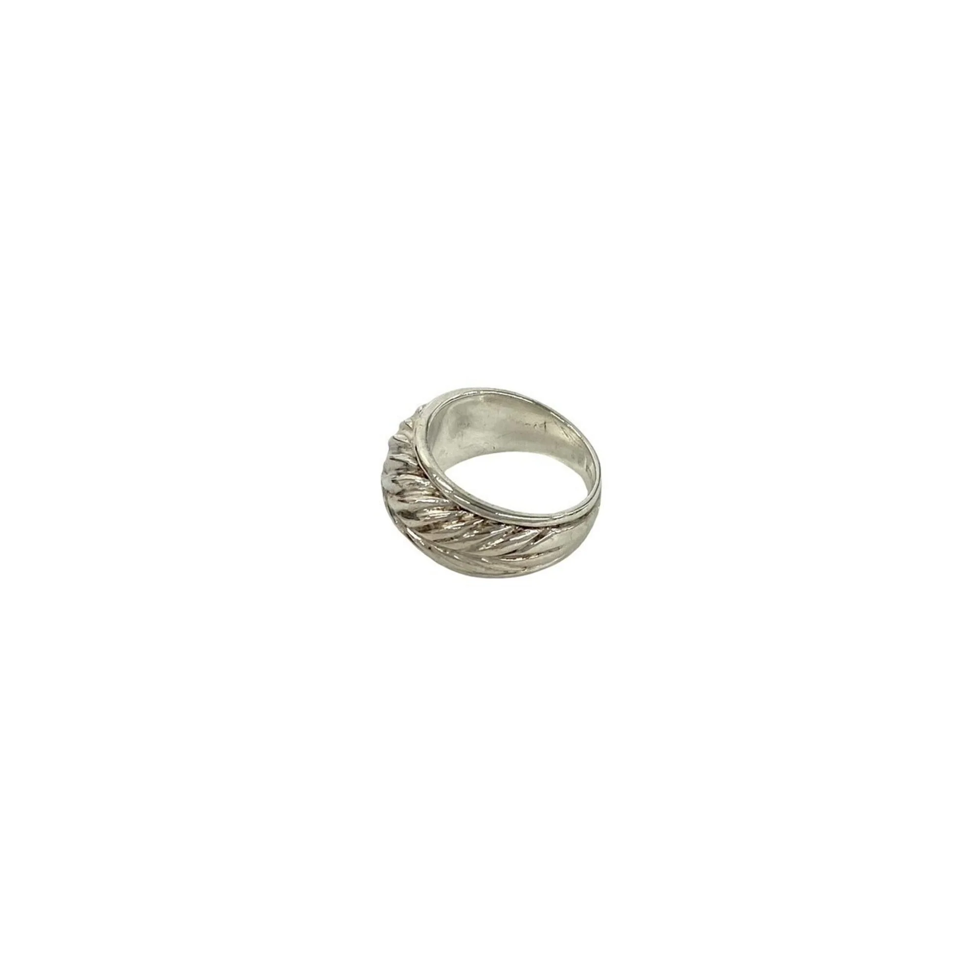 Vintage Leaf Band Ring Sterling Silver - Image 4