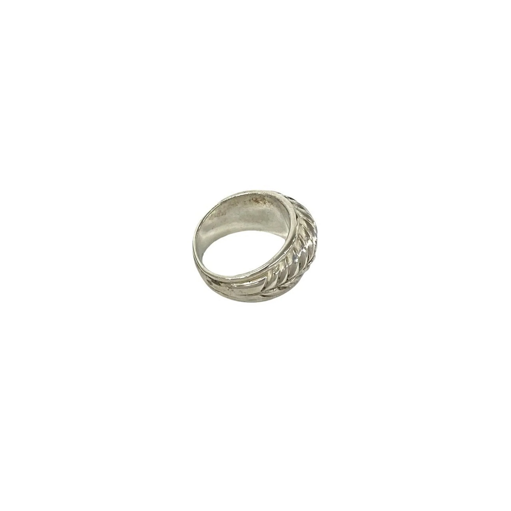 Vintage Leaf Band Ring Sterling Silver - Image 5