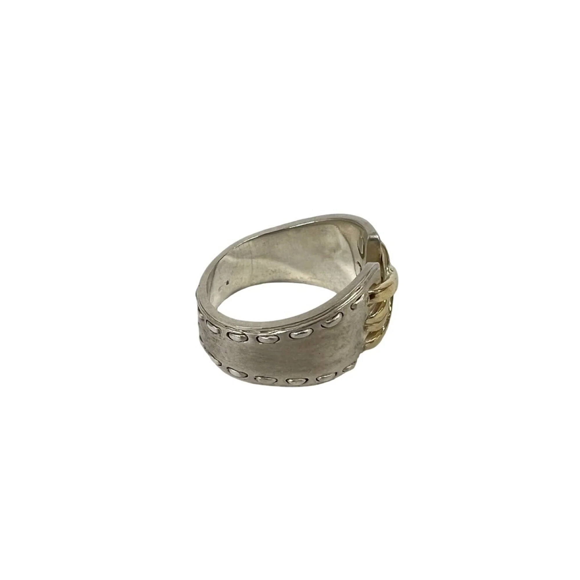Vintage Ring Sterling Silver and 18K Yellow Gold - Image 5