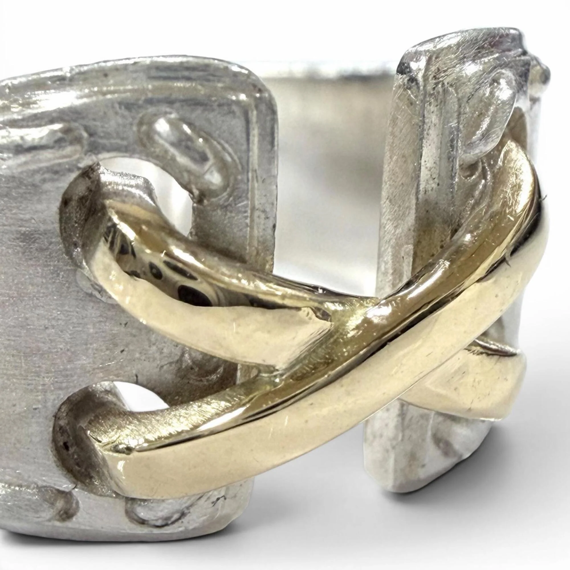 Vintage Ring Sterling Silver and Gold - Image 5