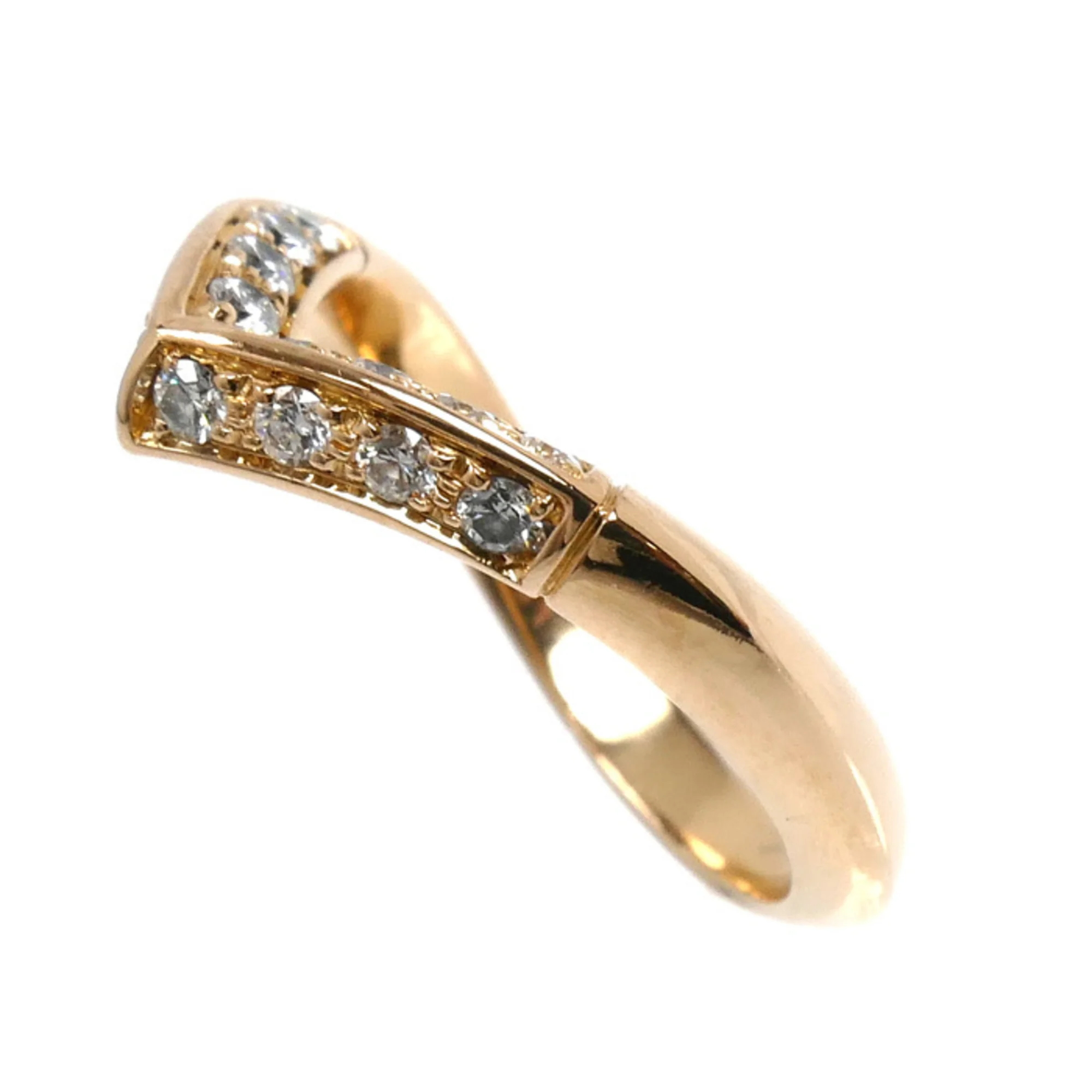 Band Ring 18K Rose Gold with Diamond - Image 2
