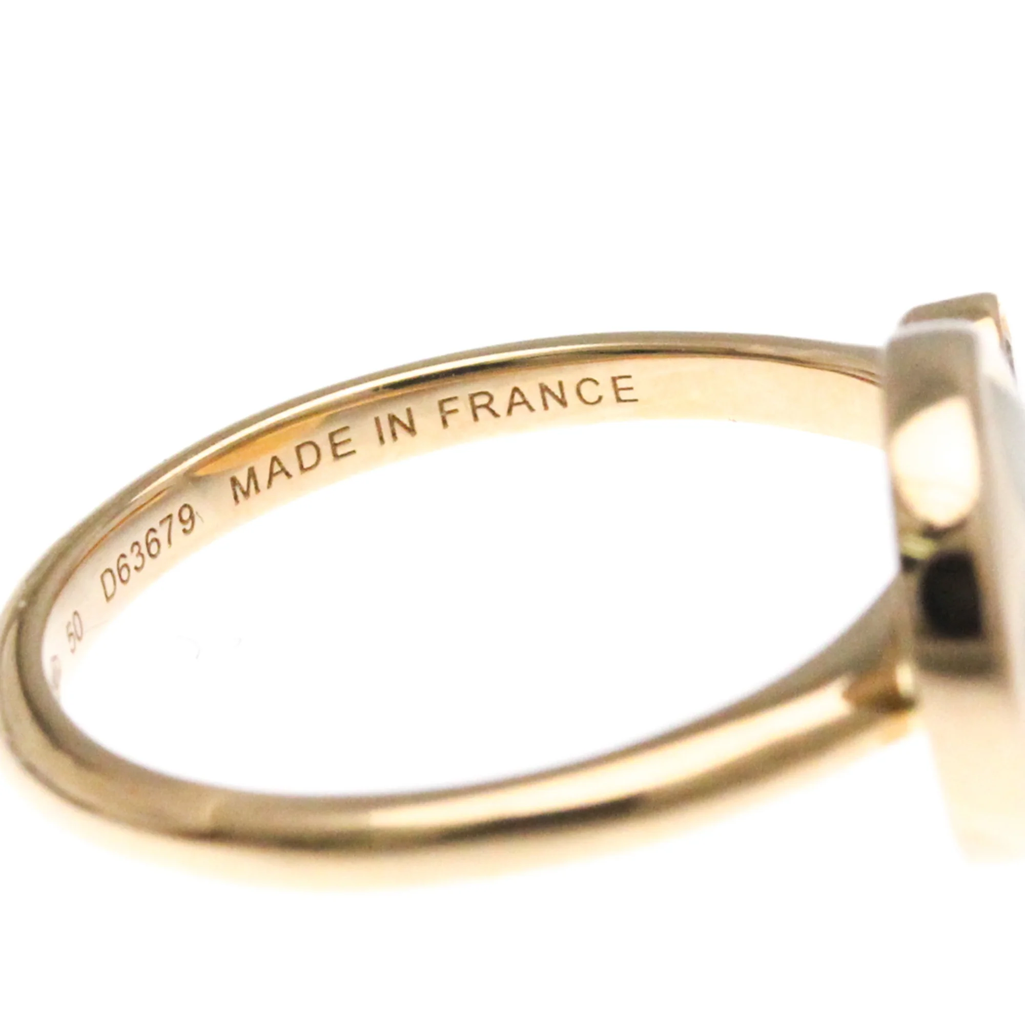 Band Ring 18K Rose Gold with Diamond and Mother of Pearl - Image 5