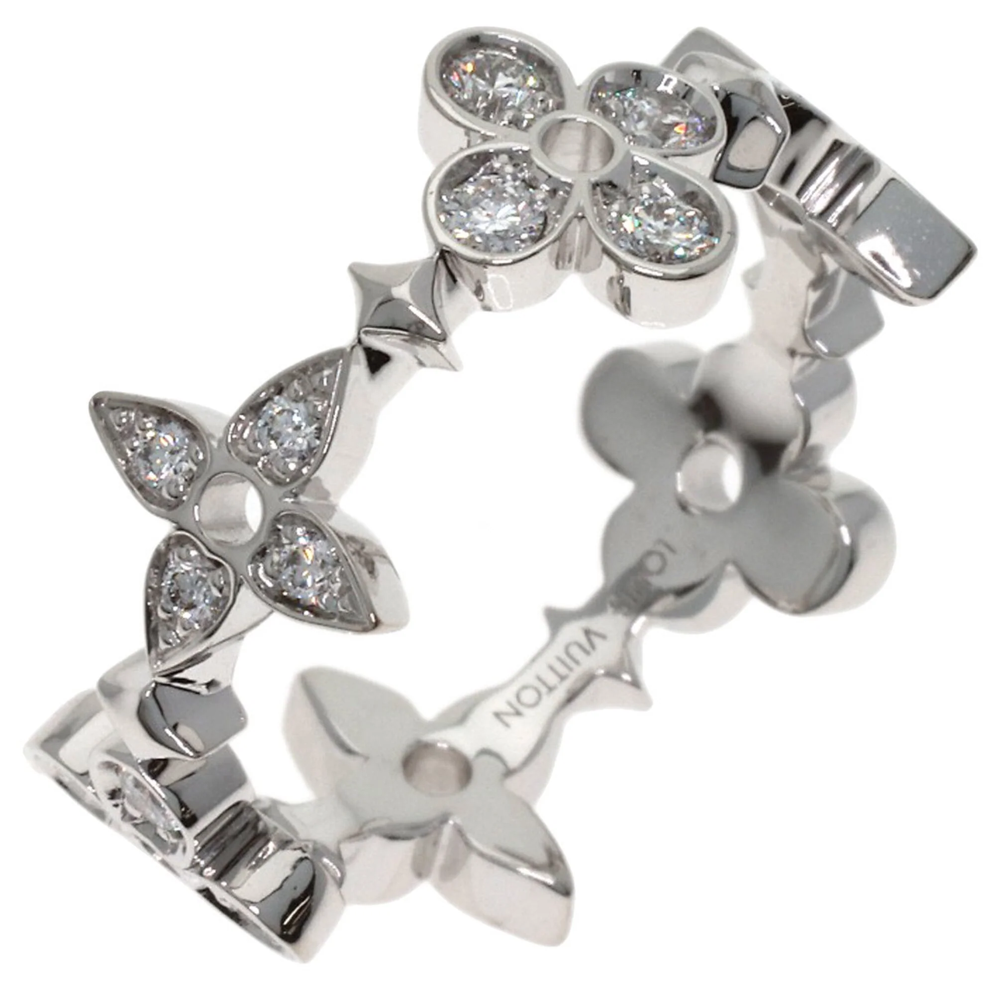Band Ring 18K White Gold With Diamond - Image 2