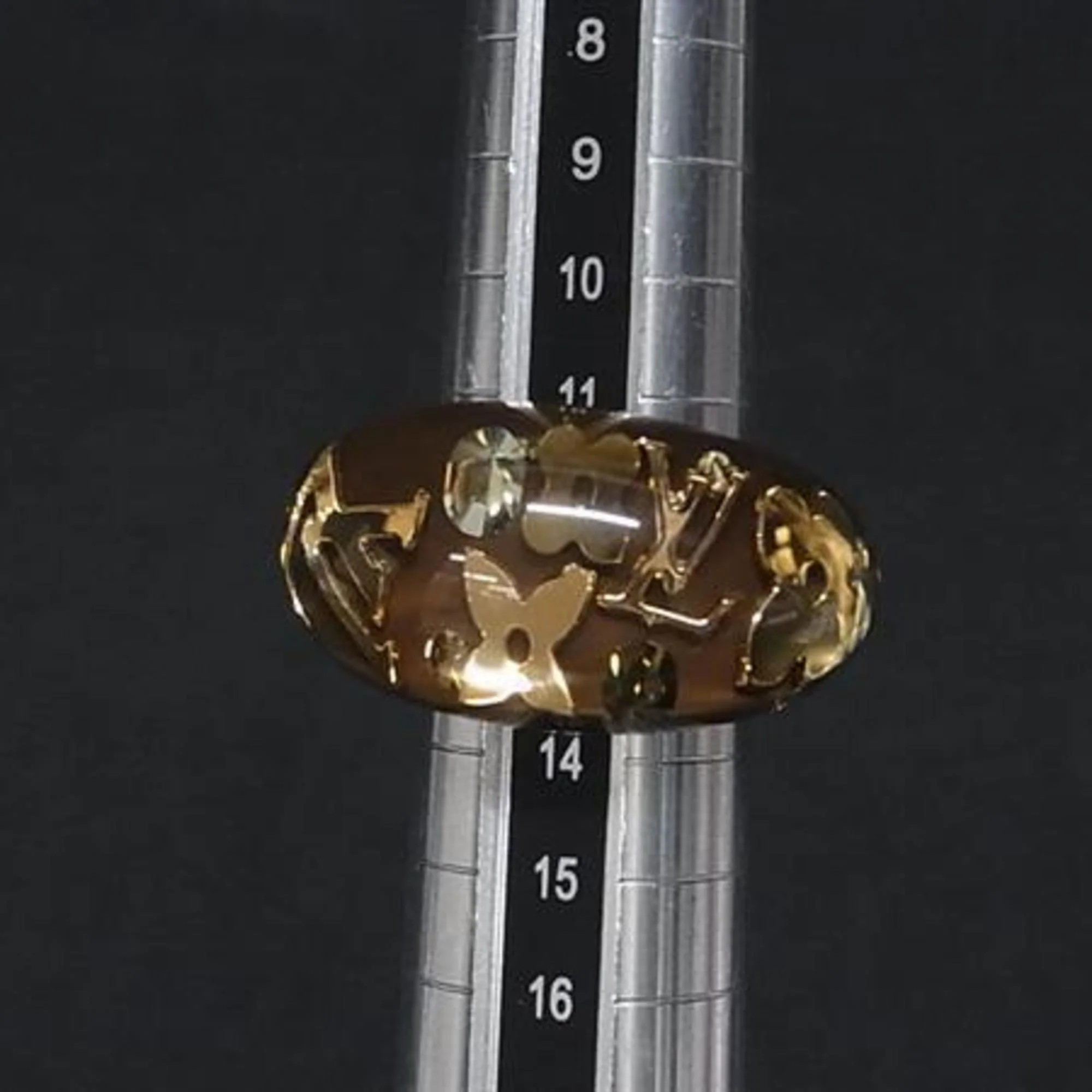 Band Ring Brown Resin - Image 4