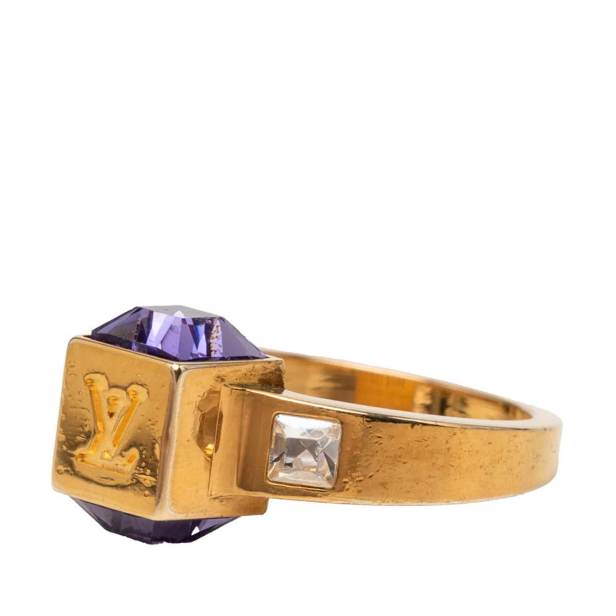 Gamble Ring Gold Purple with Swarovski Crystals - Image 2