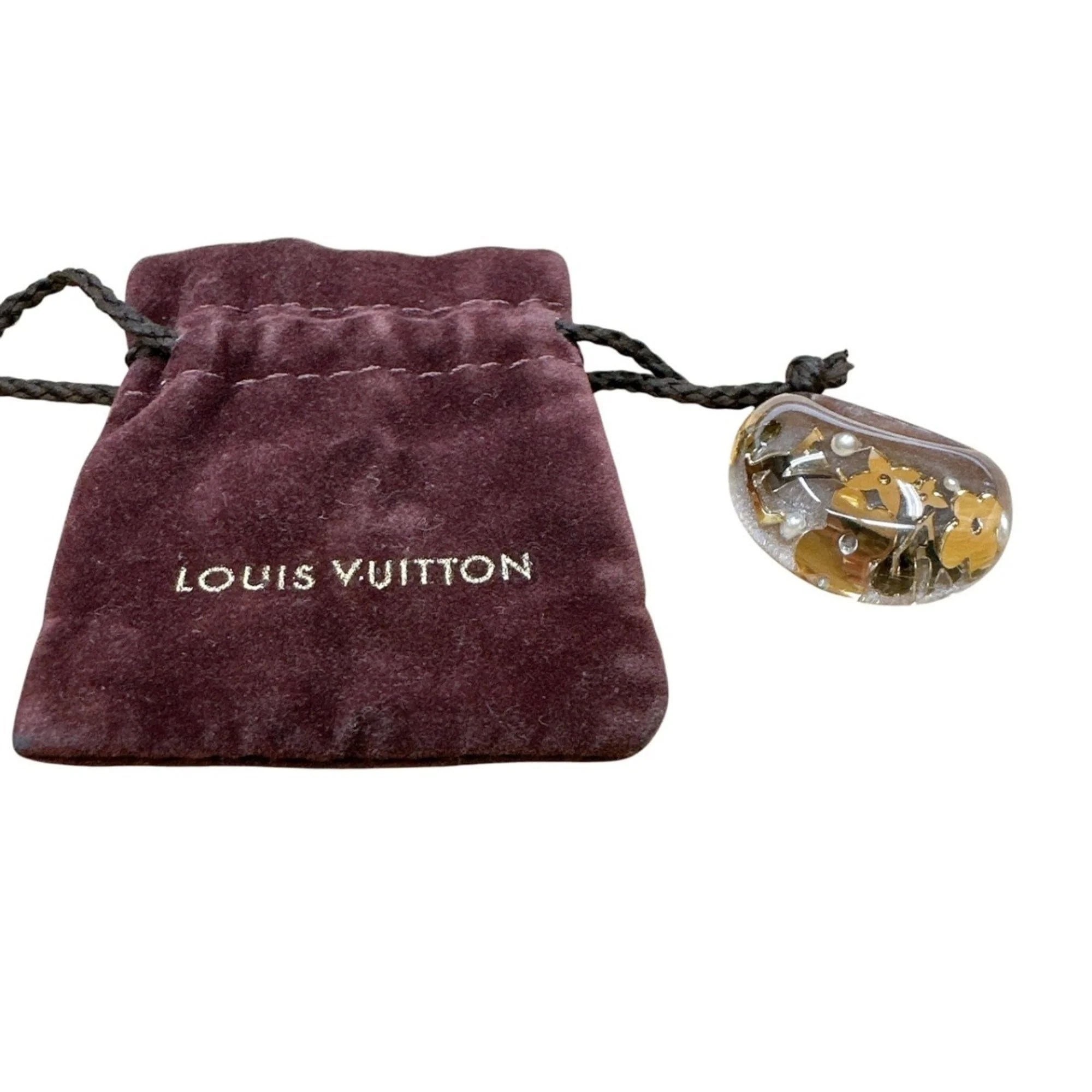 Inclusion Ring Brown and Gold