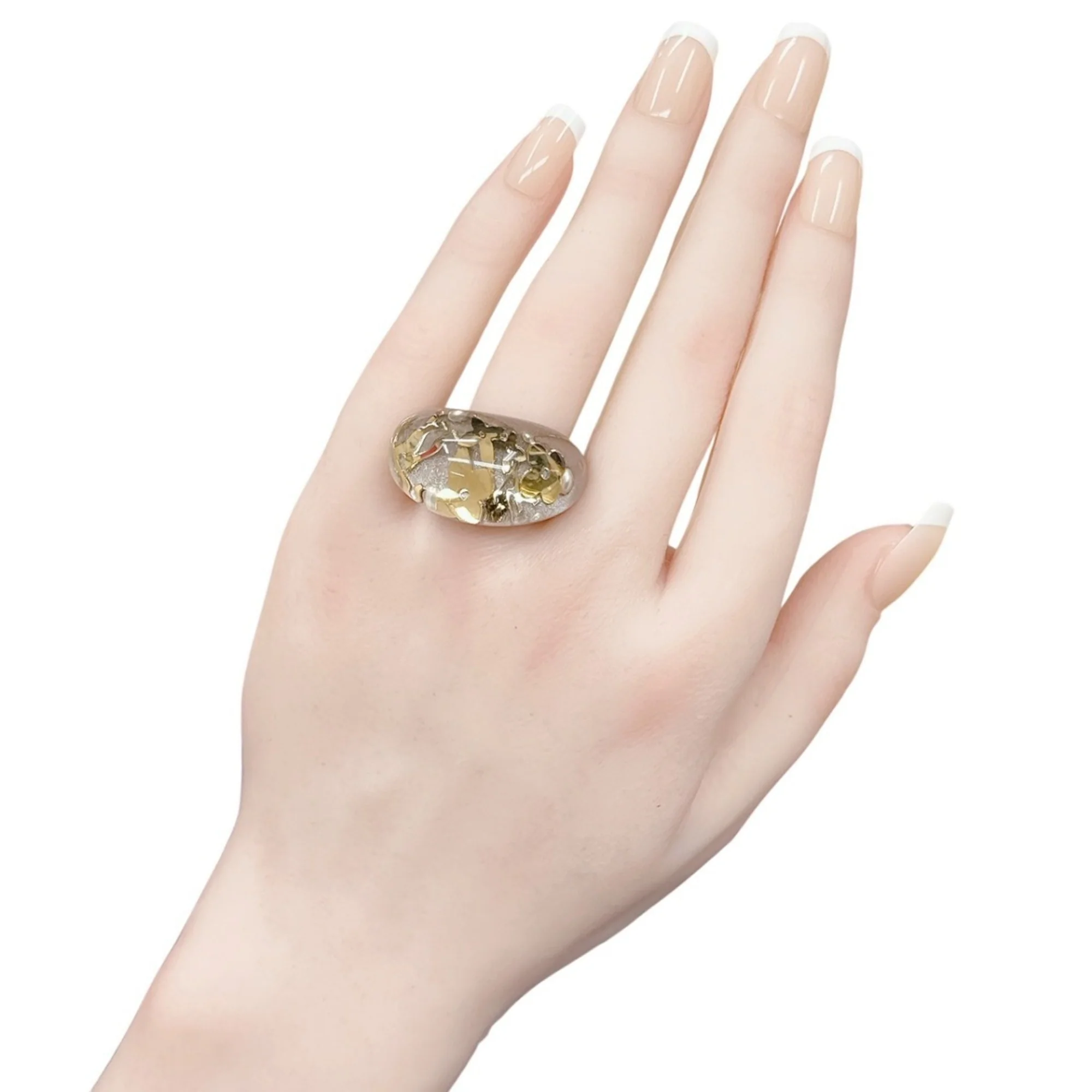 Inclusion Ring Brown and Gold - Image 2