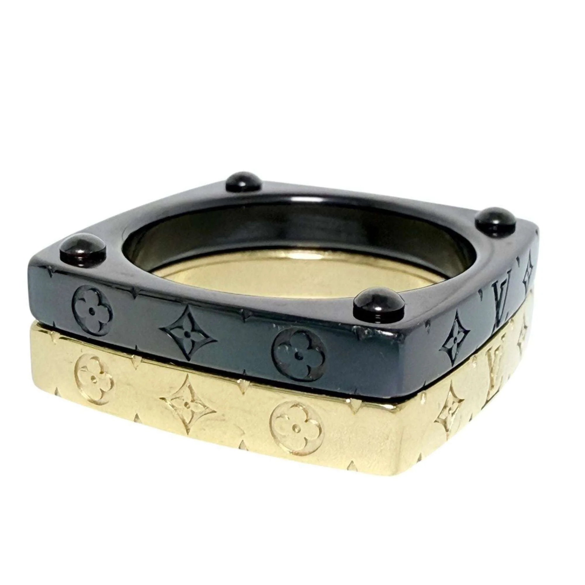 Monogram Bold Set Band Ring Metal