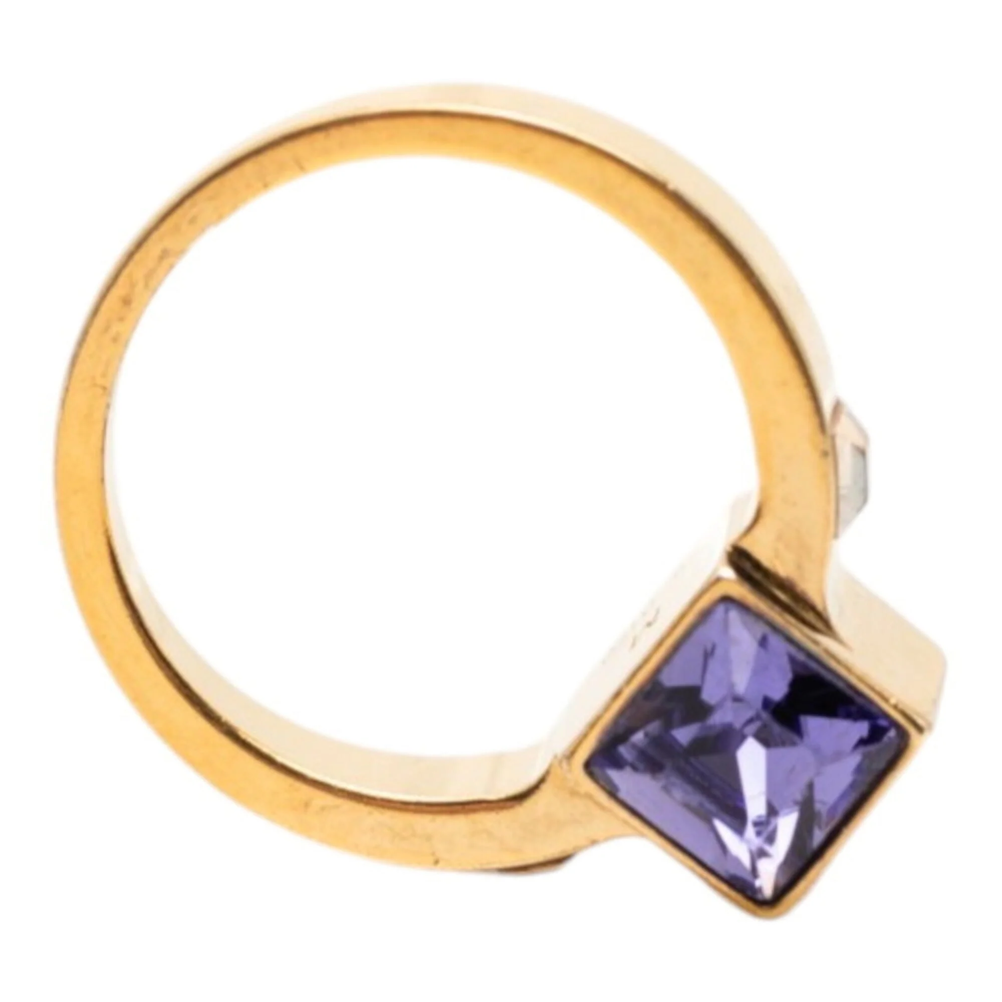Ring Gold Purple Plated with Swarovski Crystals - Image 5