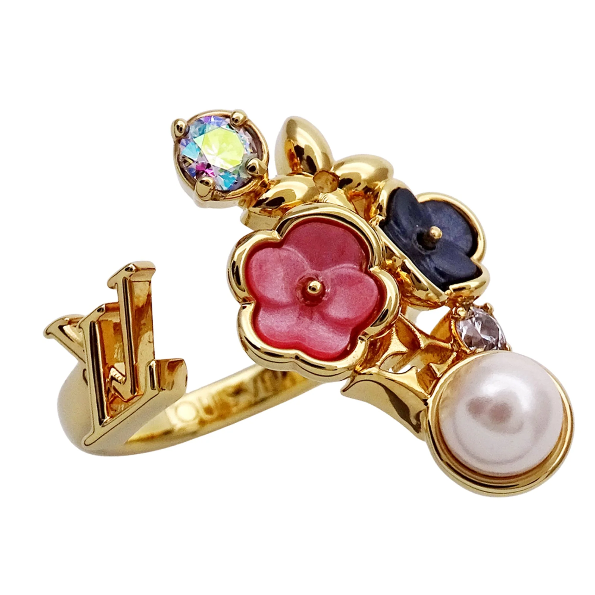 Ring Gold With Rhinestone