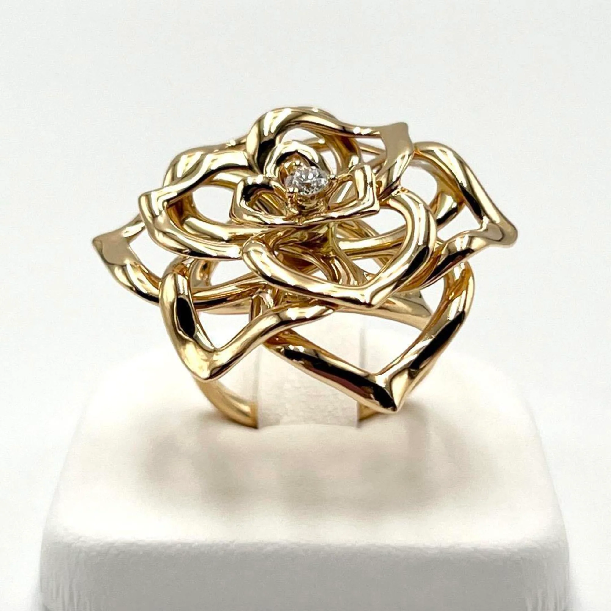 Ring 18K Yellow Gold with Diamond - Image 2