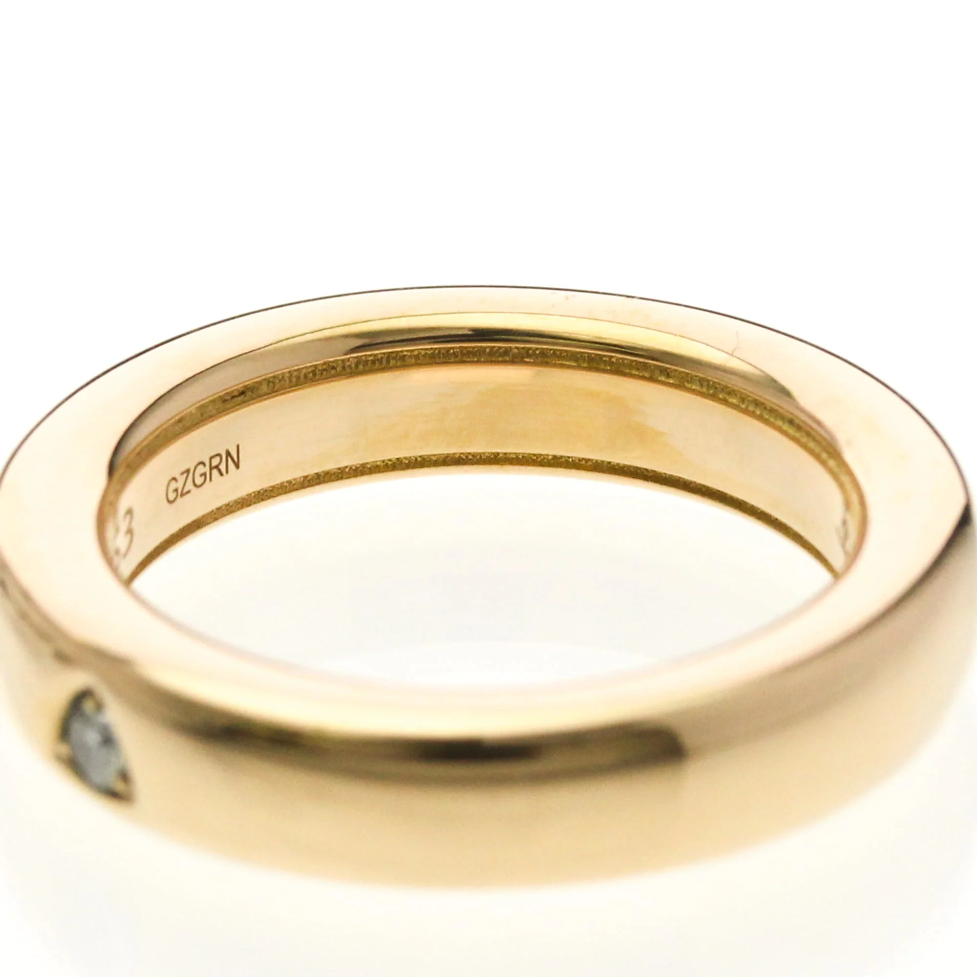 Band Ring 18K Rose Gold with Diamond - Image 6