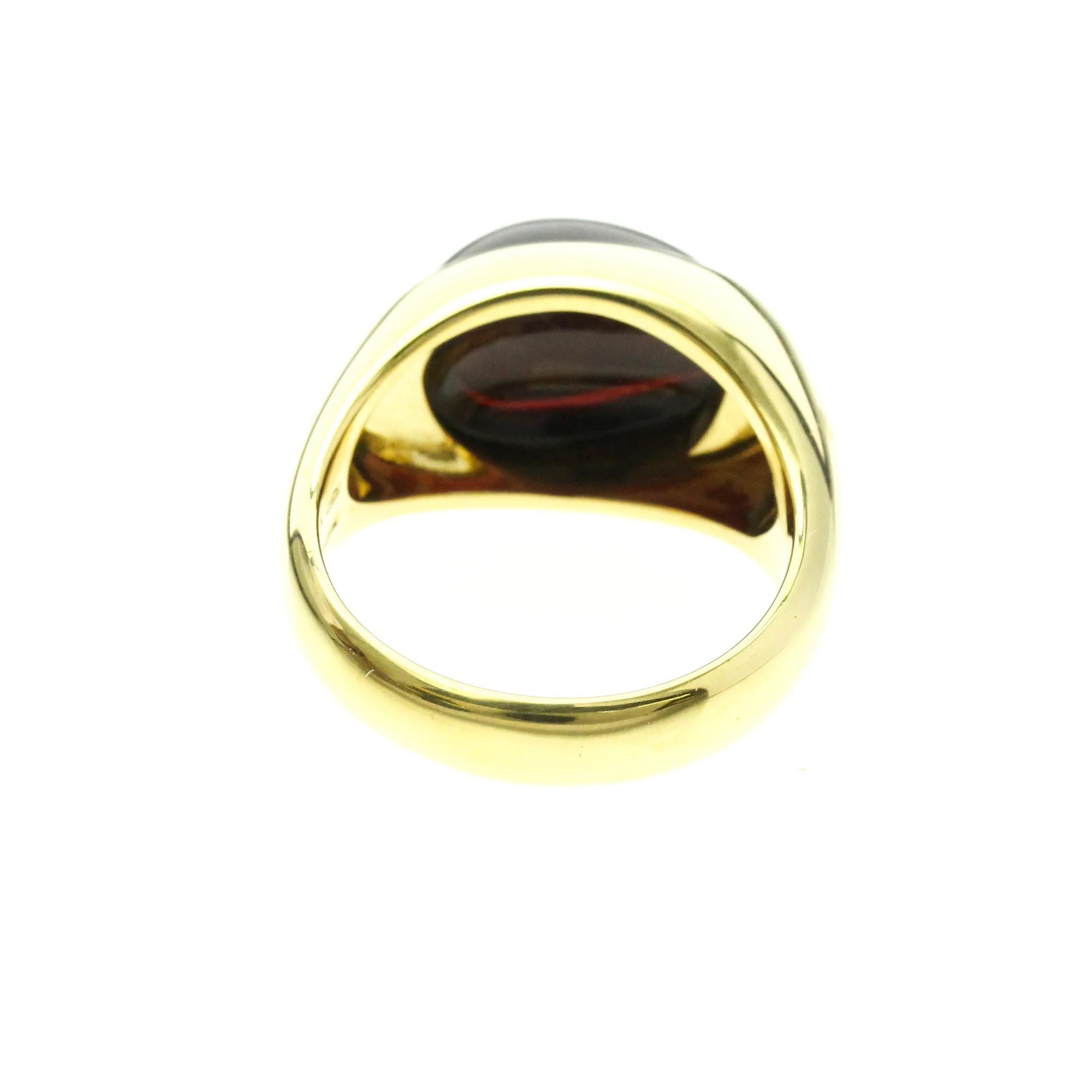Band Ring 18K Yellow Gold With Garnet - Image 3