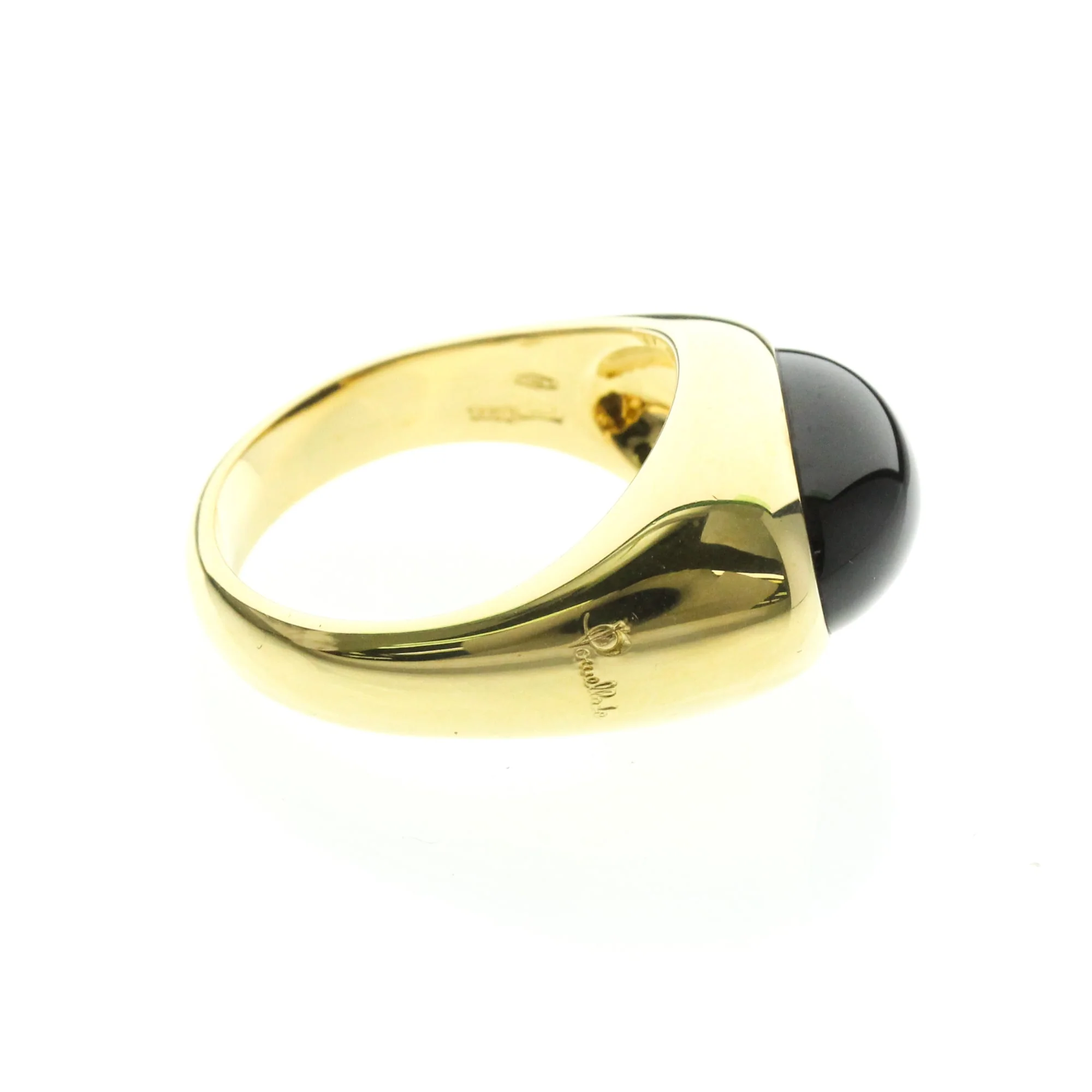 Band Ring 18K Yellow Gold With Garnet - Image 4