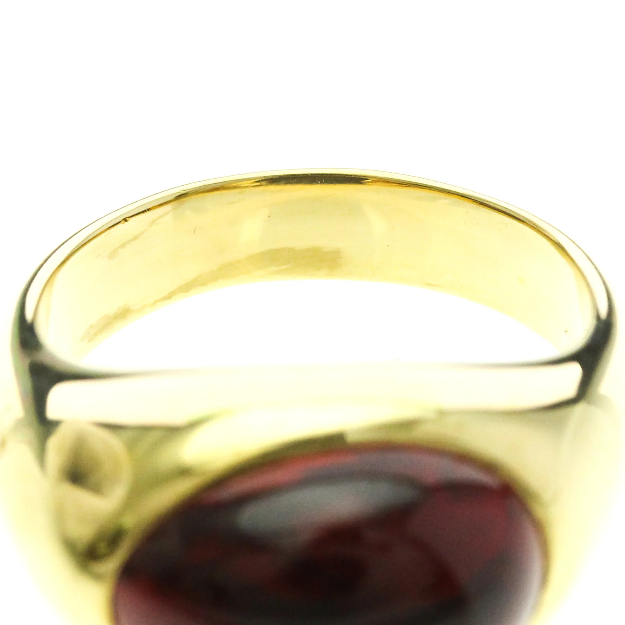 Band Ring 18K Yellow Gold With Garnet - Image 5