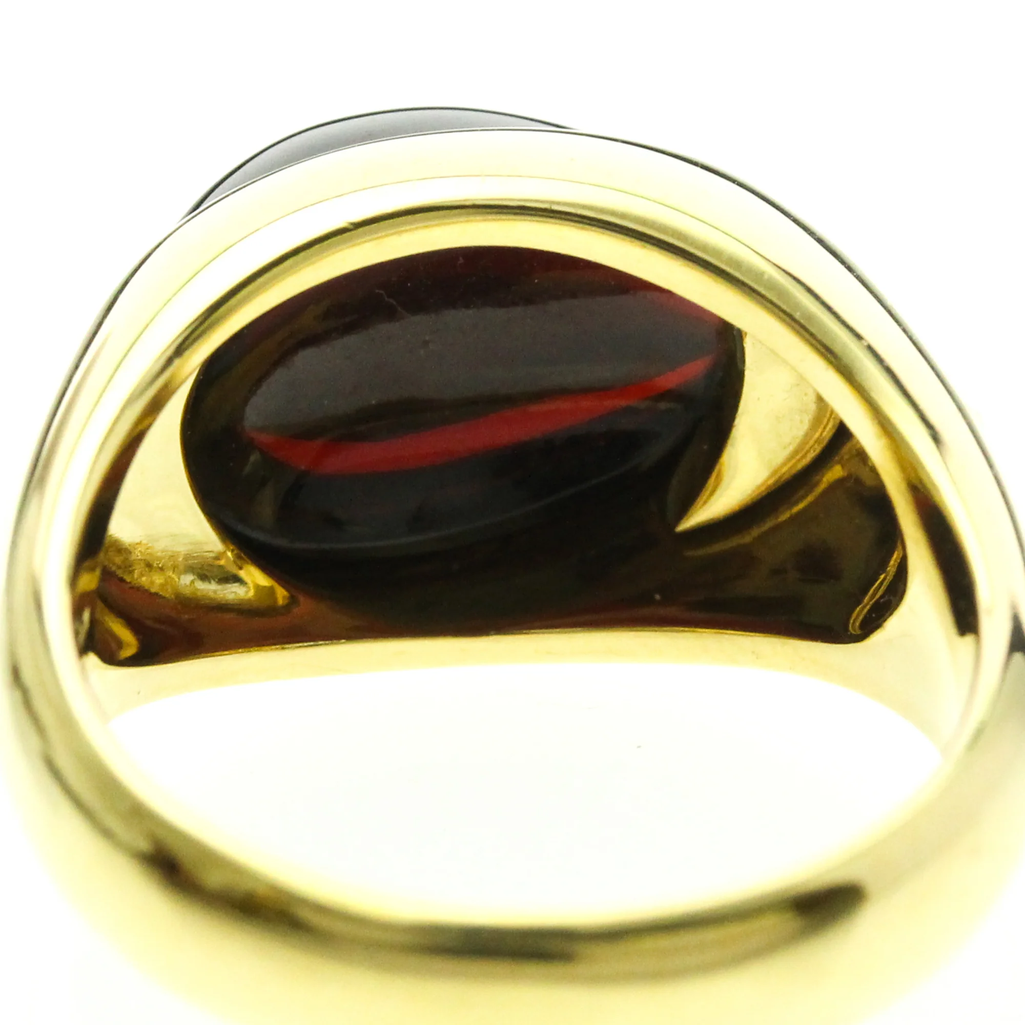 Band Ring 18K Yellow Gold With Garnet - Image 7