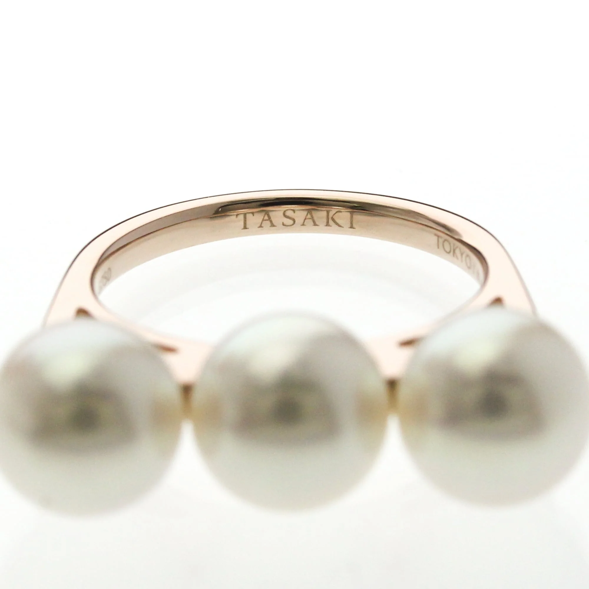 Band Ring 18K Rose Gold with Pearl - Image 5