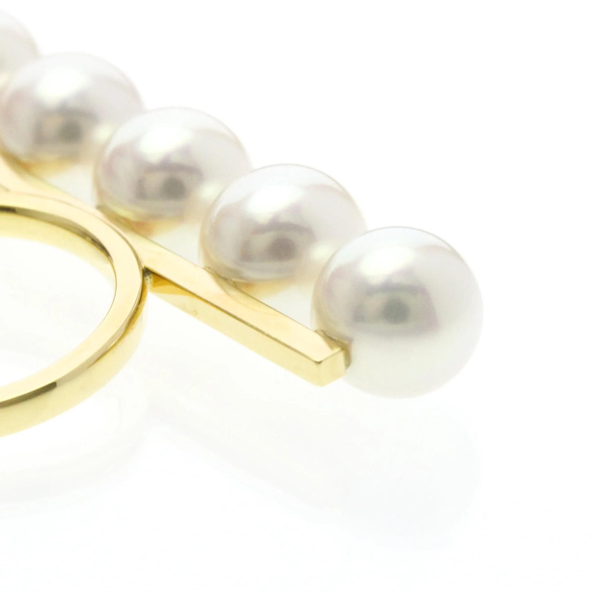 Band Ring 18K Yellow Gold with Pearl - Image 9