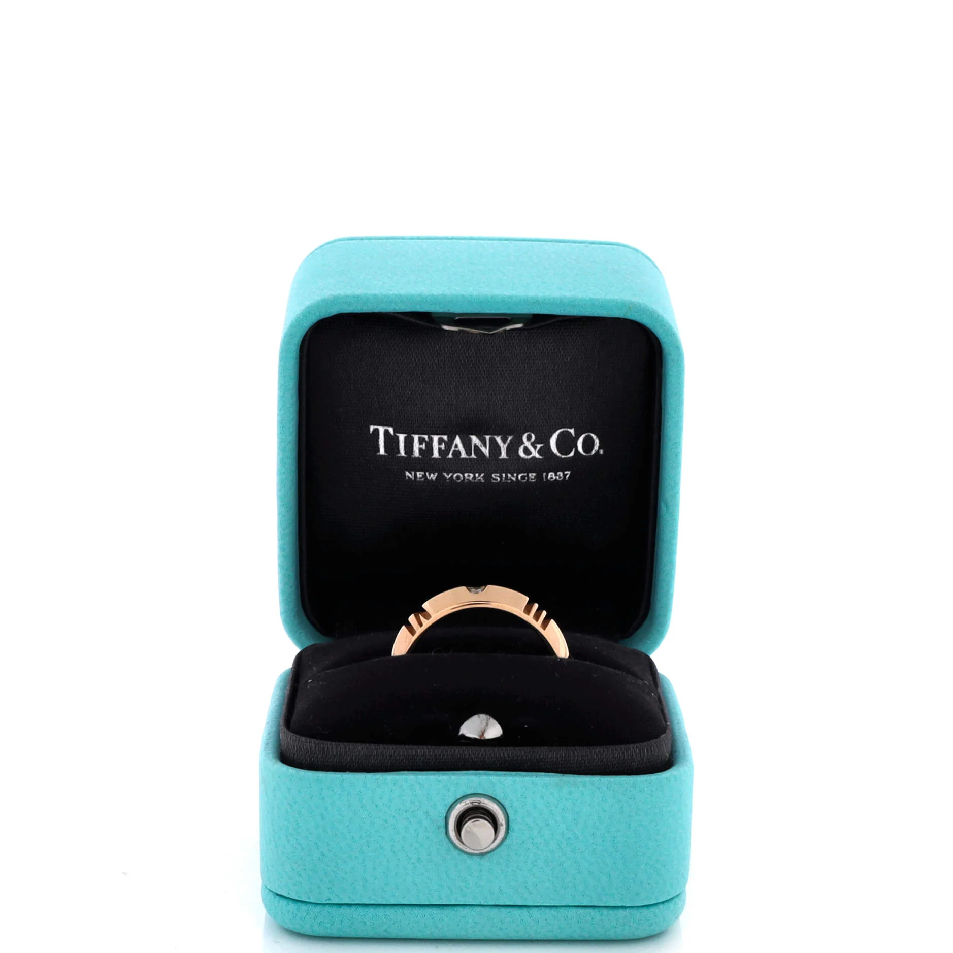 Atlas X Closed Ring 18K Rose Gold with Diamonds Narrow - Image 2