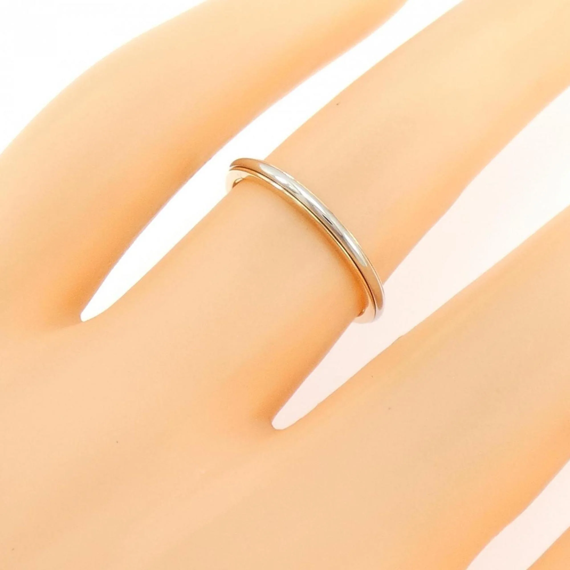 Band Ring 18K Rose Gold and Platinum - Image 4