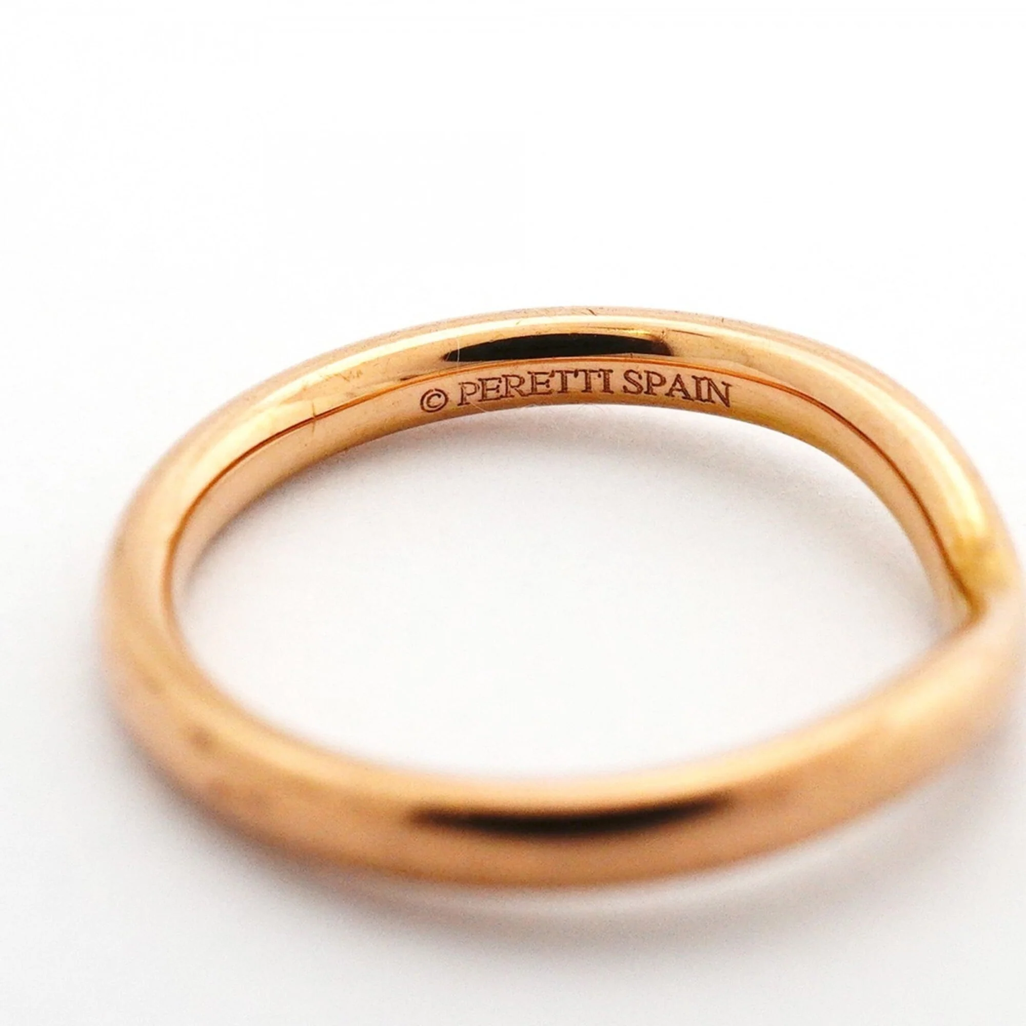 Band Ring 18K Rose Gold with Diamond - Image 5