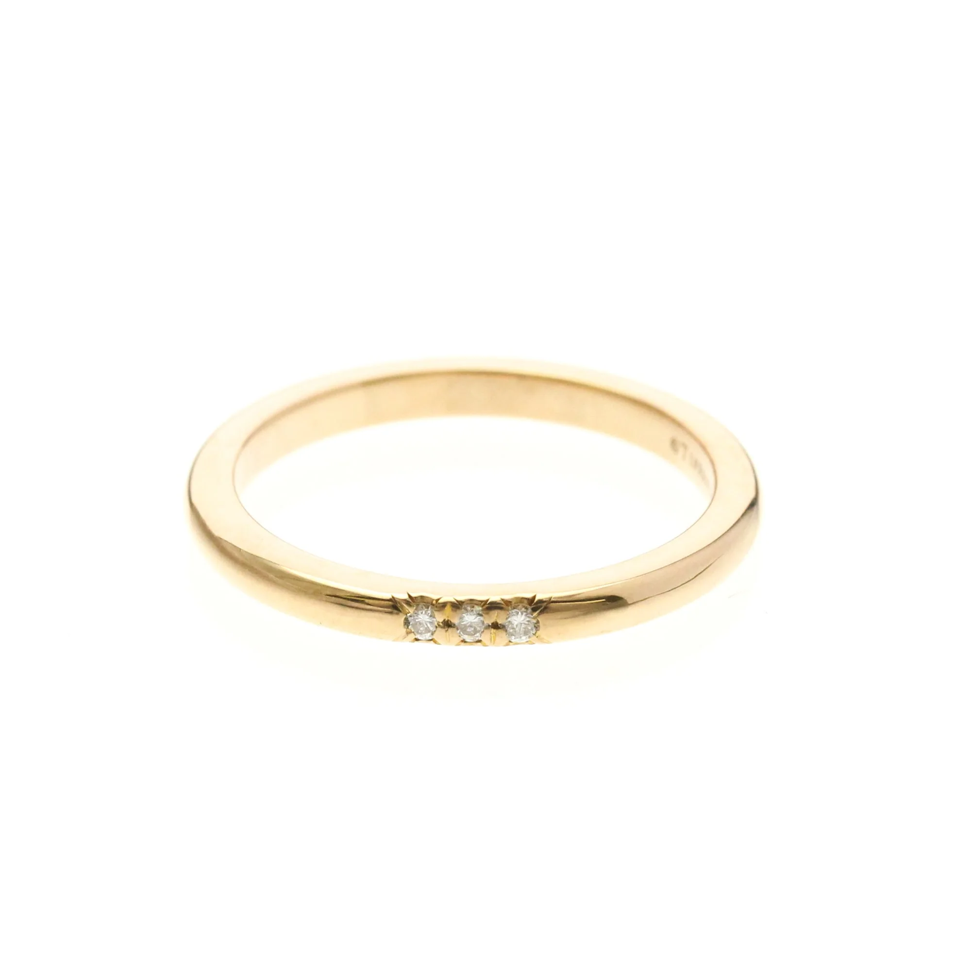 Band Ring 18K Rose Gold with Diamond