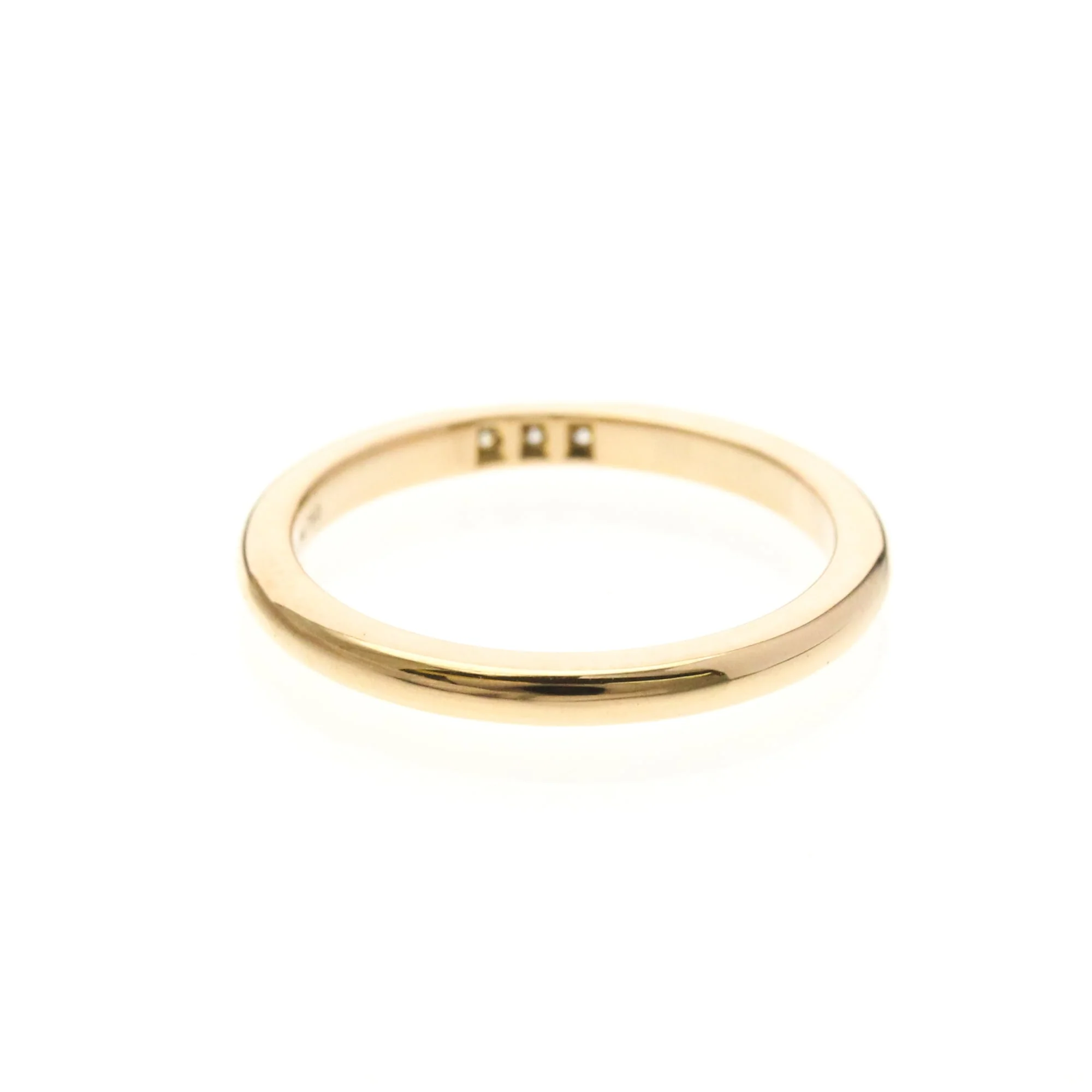 Band Ring 18K Rose Gold with Diamond - Image 3