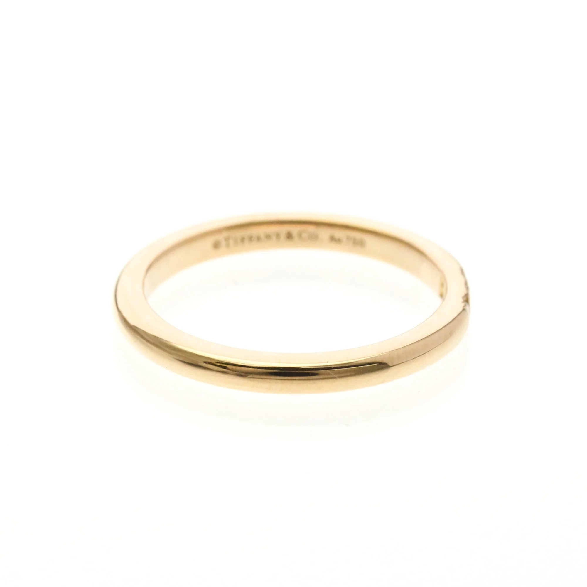 Band Ring 18K Rose Gold with Diamond - Image 4